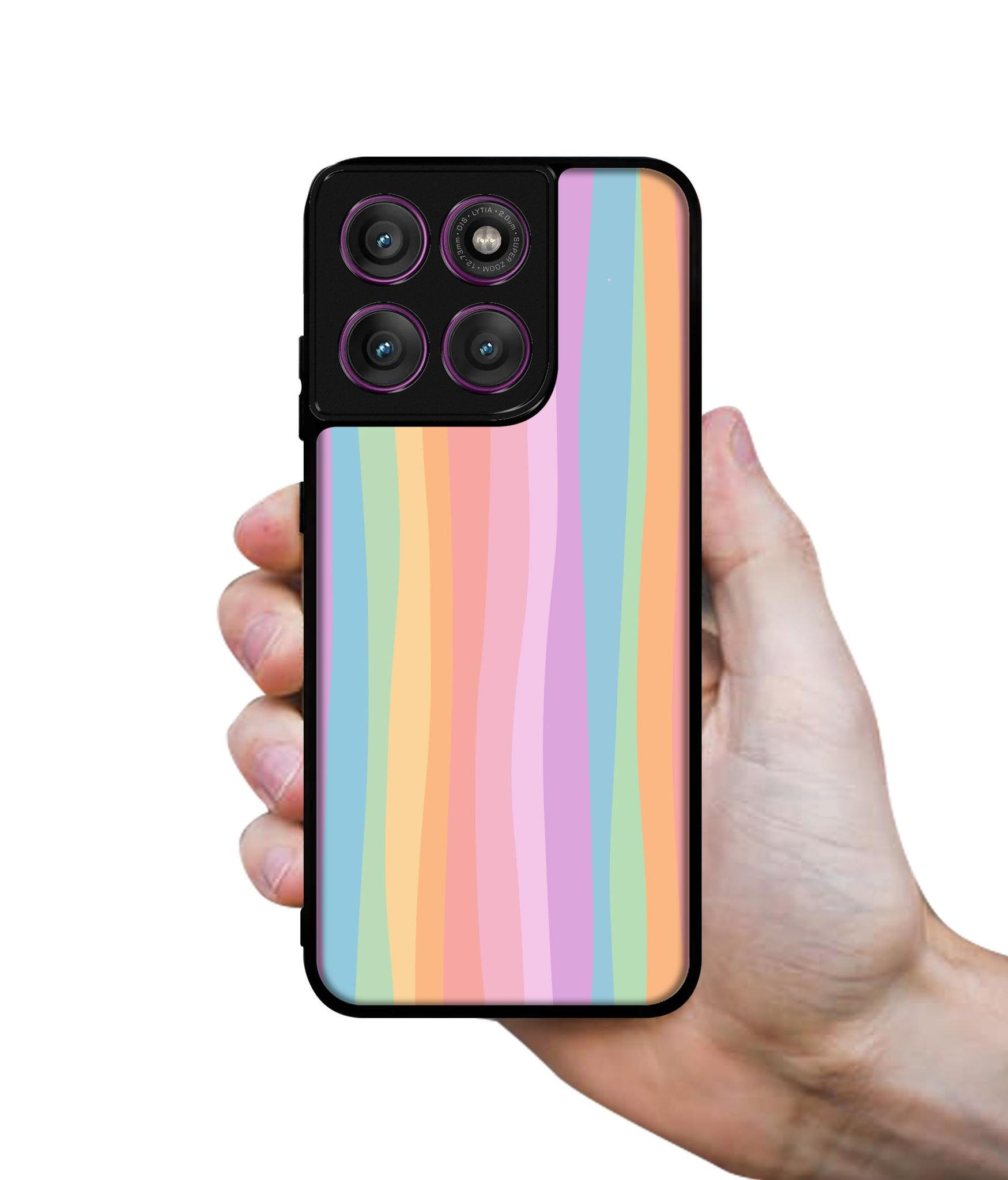 Cool Rainbow Designer 2D Printed Back Case Cover for Motorola Moto Edge 60 Pro 5G