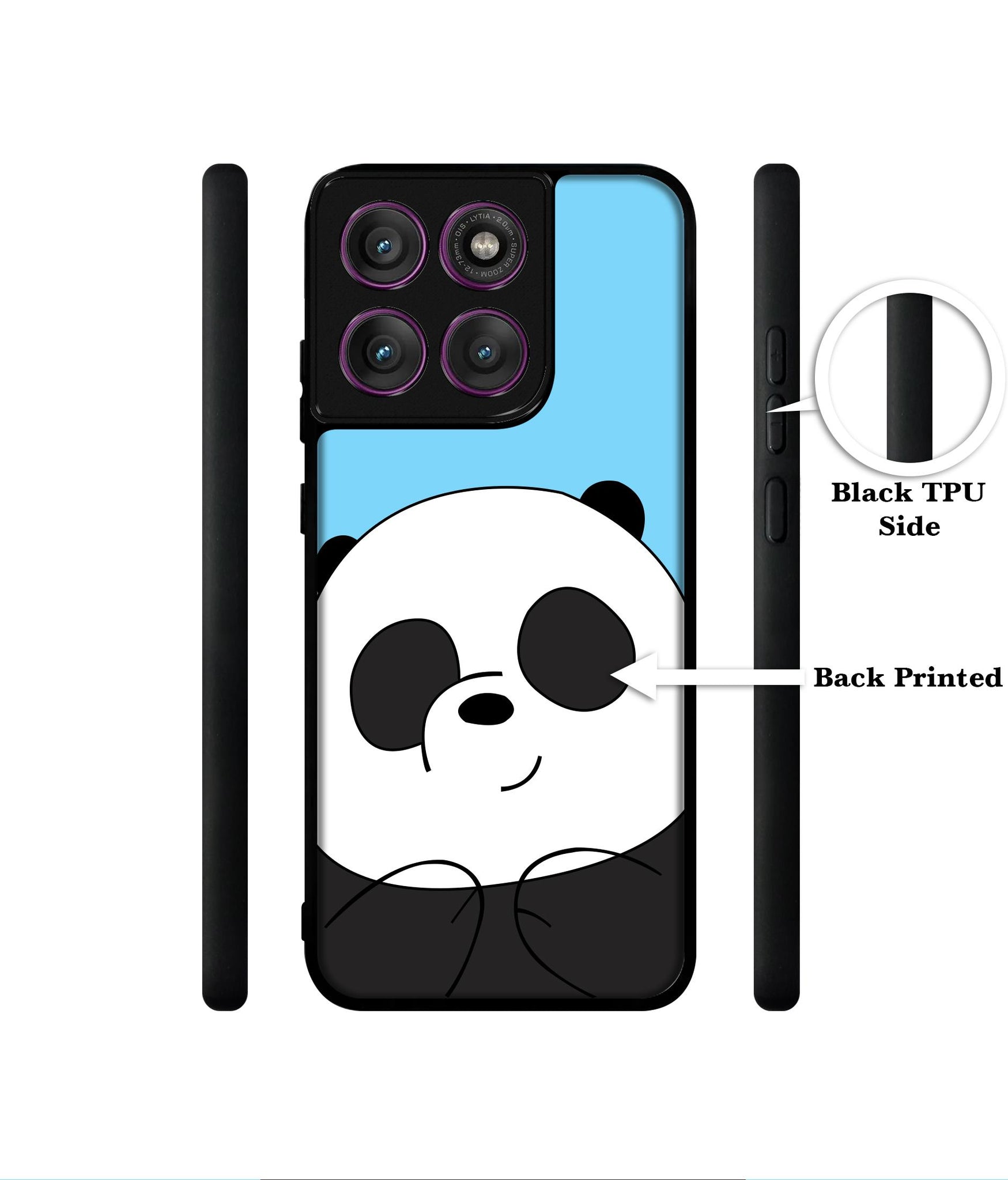 Cute Panda Designer 2D Printed Back Case Cover for Motorola Moto Edge 60 Pro 5G