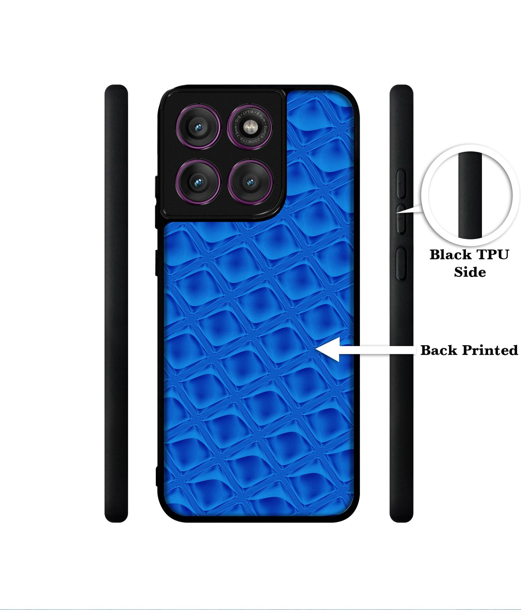 Blue Diamond Designer 2D Printed Back Case Cover for Motorola Moto Edge 60 Pro 5G