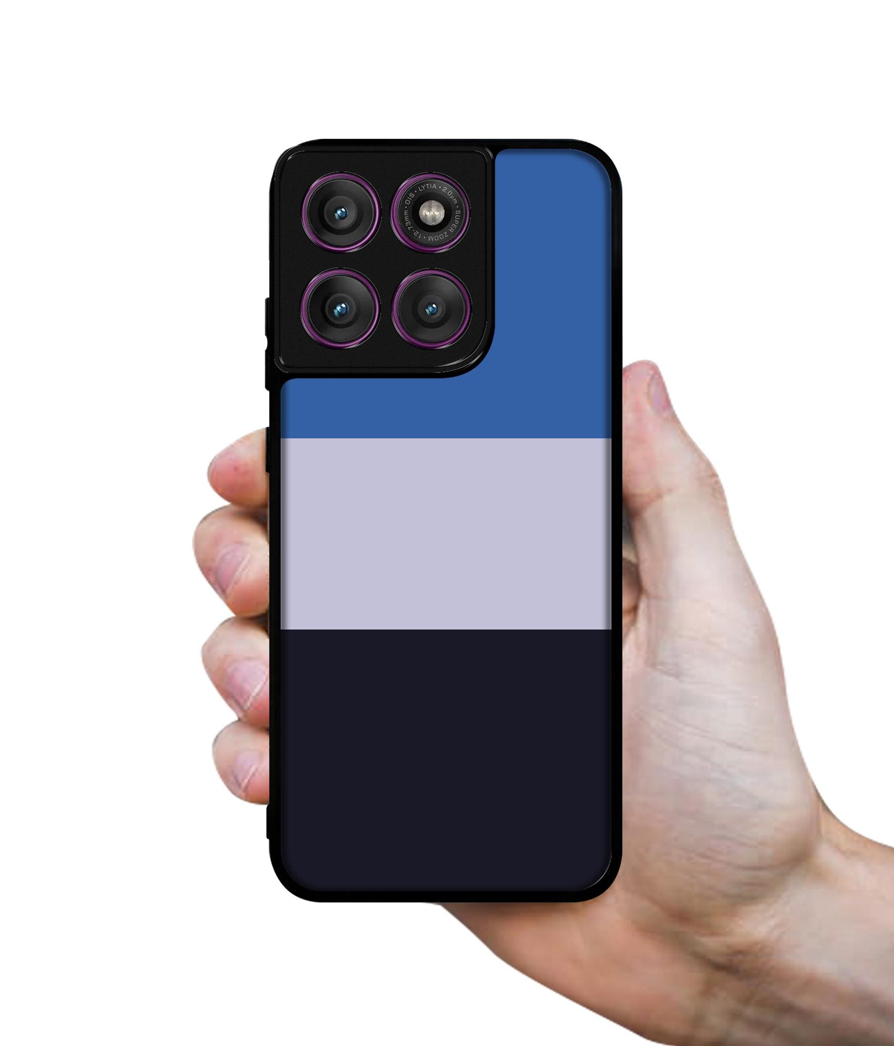 Three Color Stripes Designer 2D Printed Back Case Cover for Motorola Moto Edge 60 Pro 5G