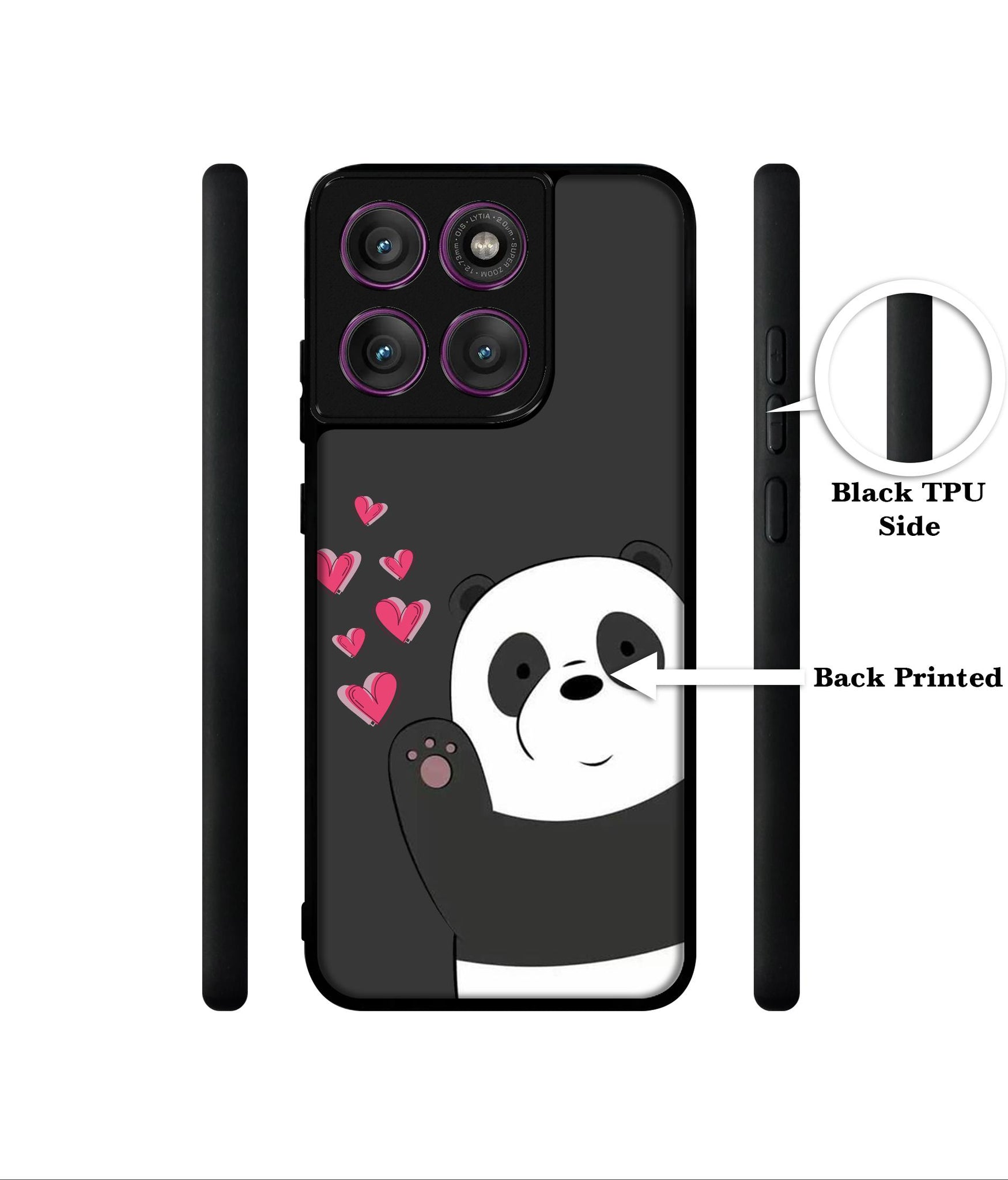 Love Panda Designer 2D Printed Back Case Cover for Motorola Moto Edge 60 Pro 5G