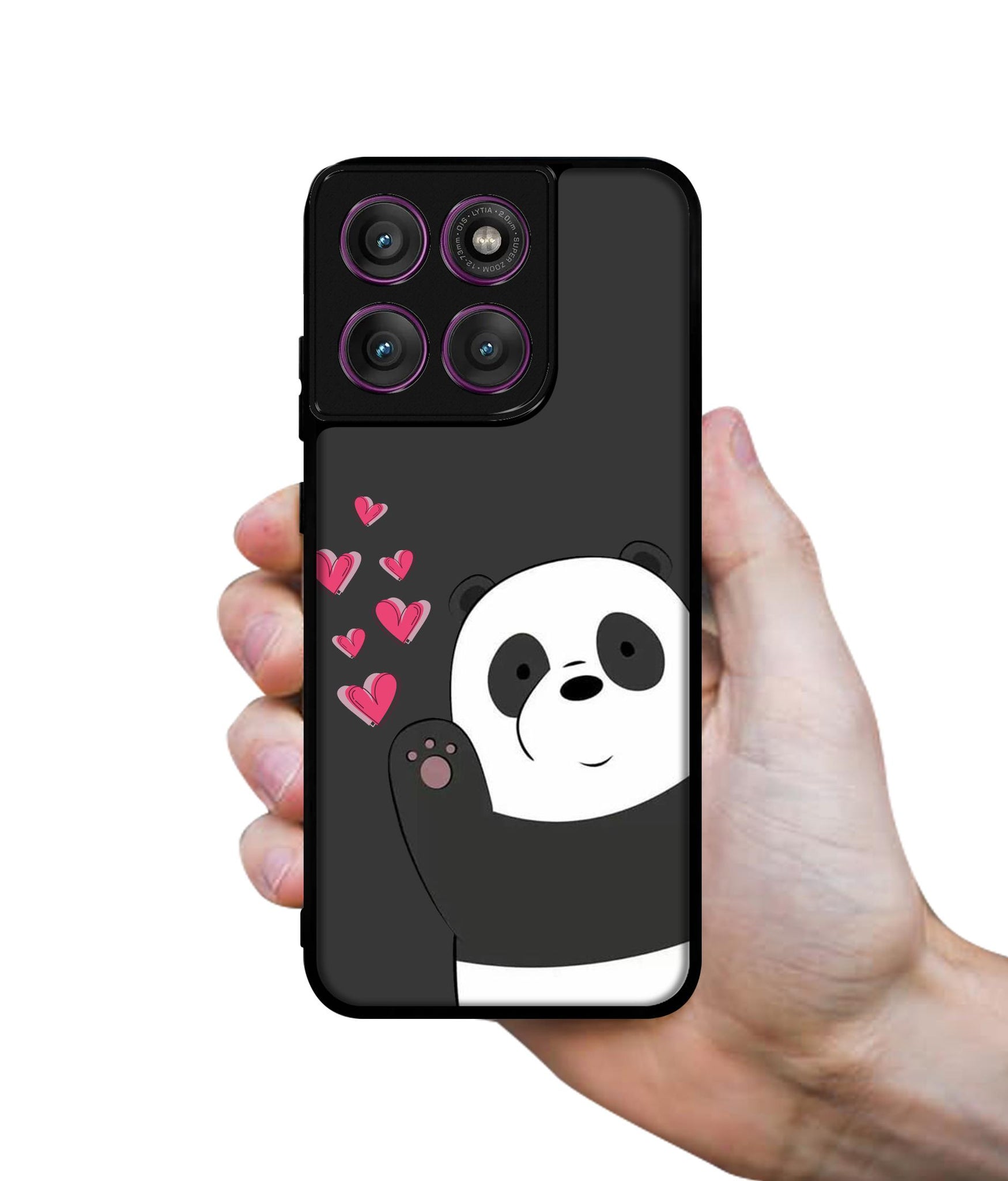 Love Panda Designer 2D Printed Back Case Cover for Motorola Moto Edge 60 Pro 5G