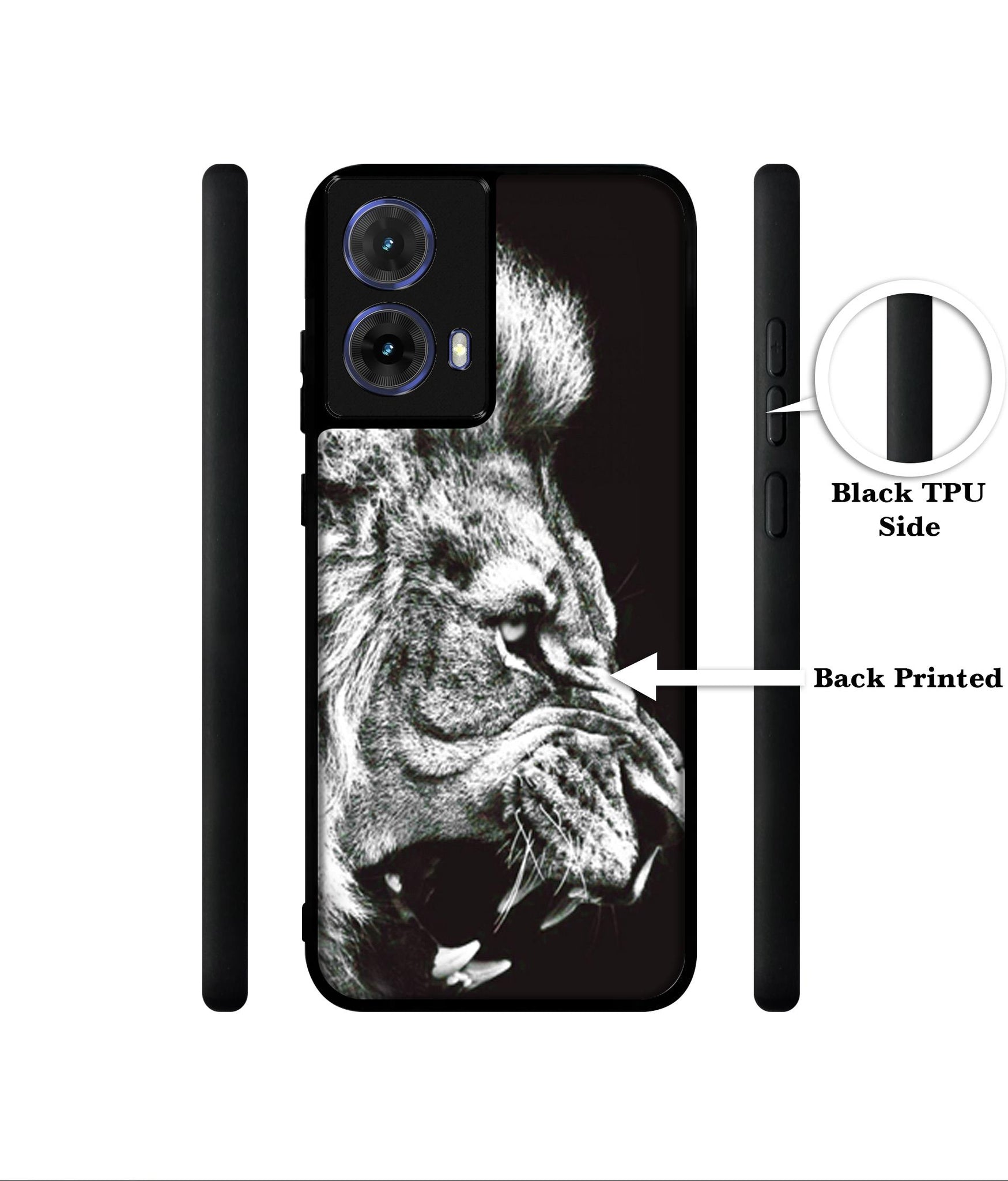Angry Lion Designer 2D Printed Back Case Cover for Motorola Moto G85 5G