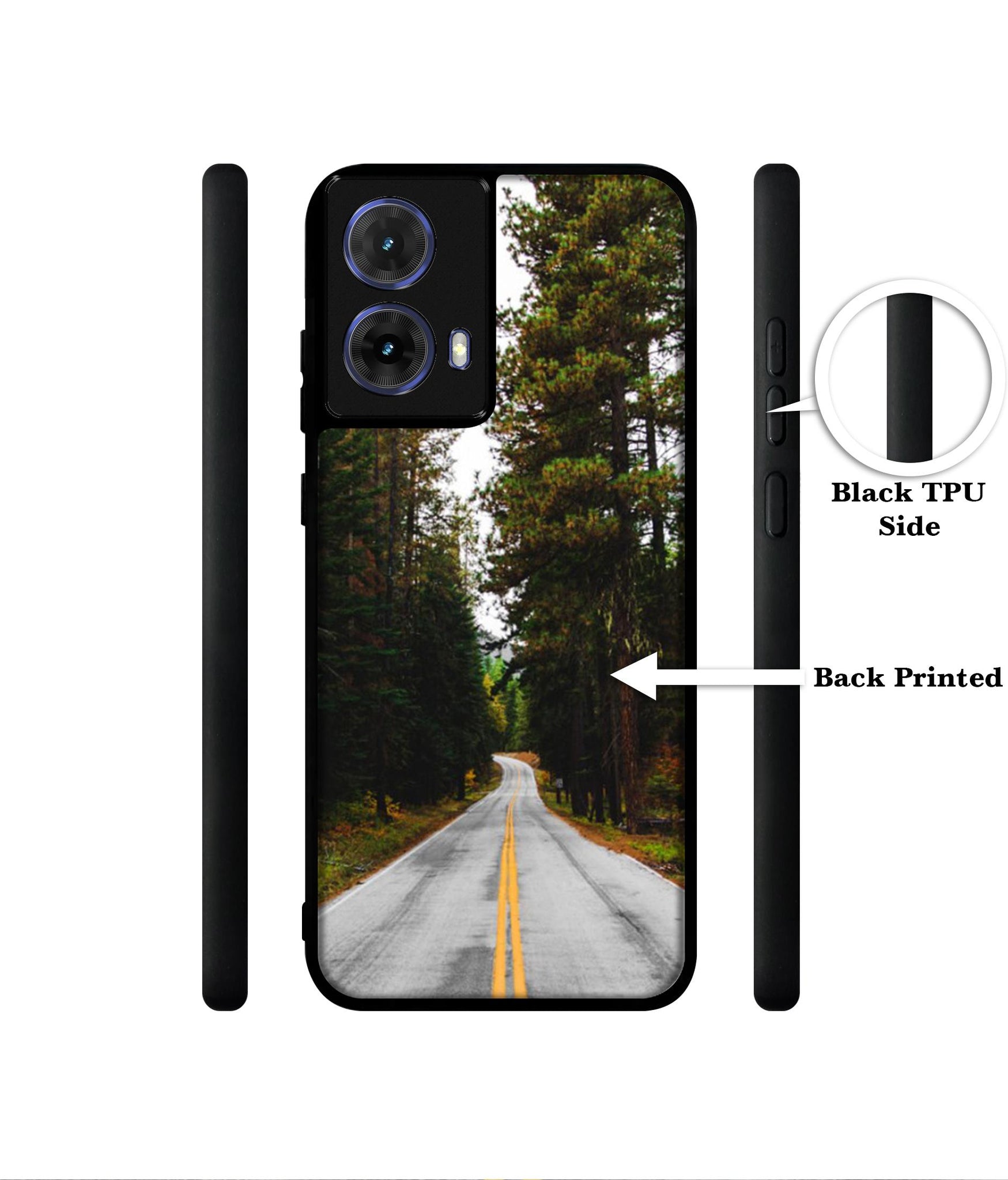 Road Photo Designer 2D Printed Back Case Cover for Motorola Moto G85 5G
