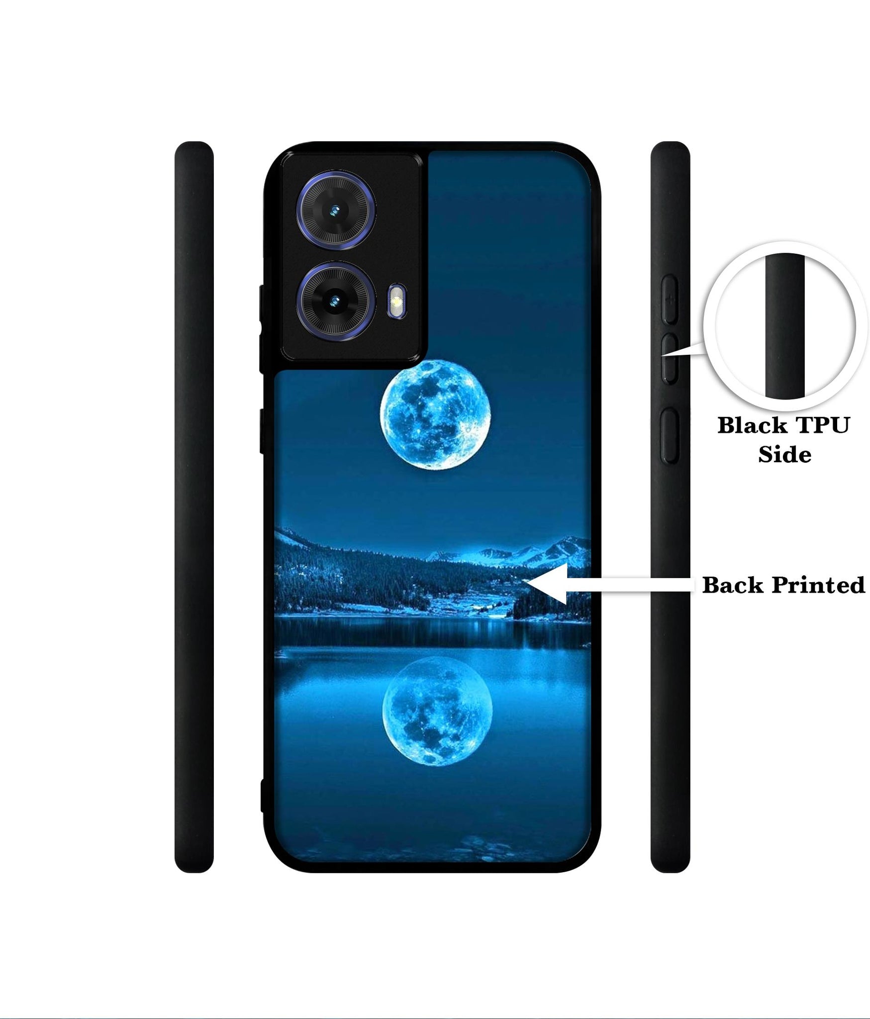 Awesome Moon Designer 2D Printed Back Case Cover for Motorola Moto G85 5G