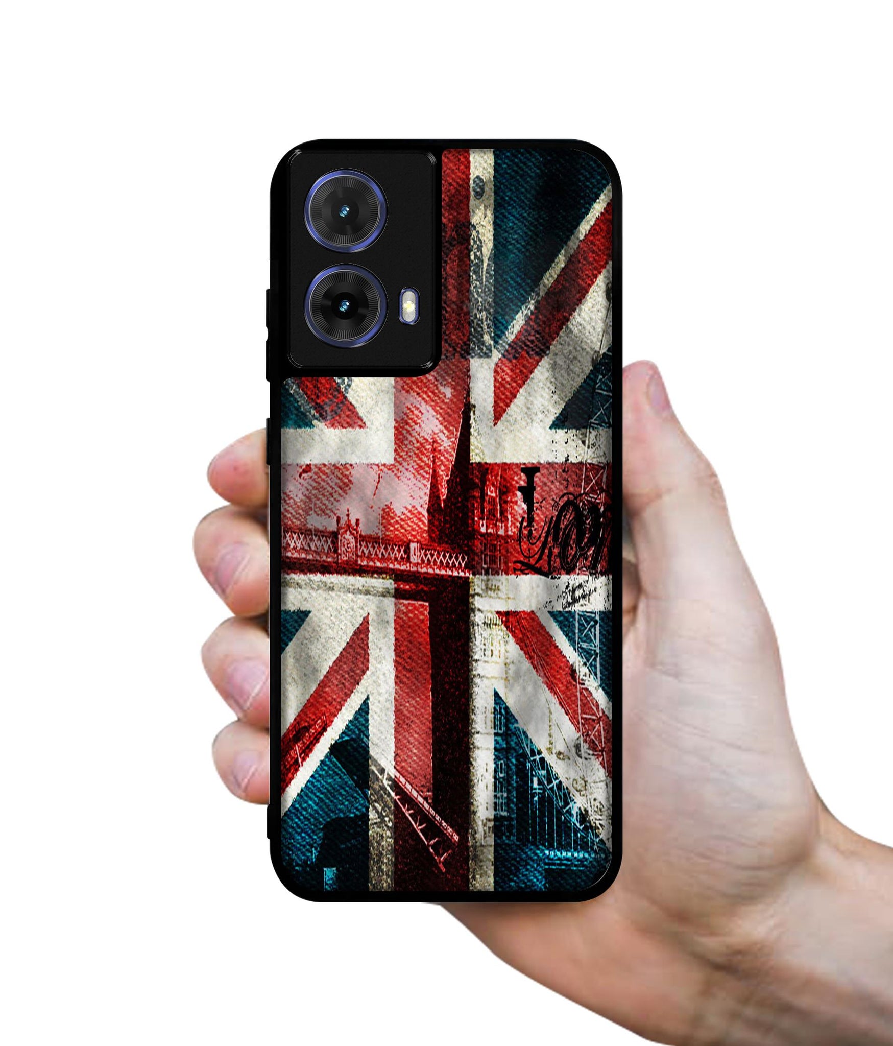 London Flag wallpaper Designer 2D Printed Back Case Cover for Motorola Moto G85 5G