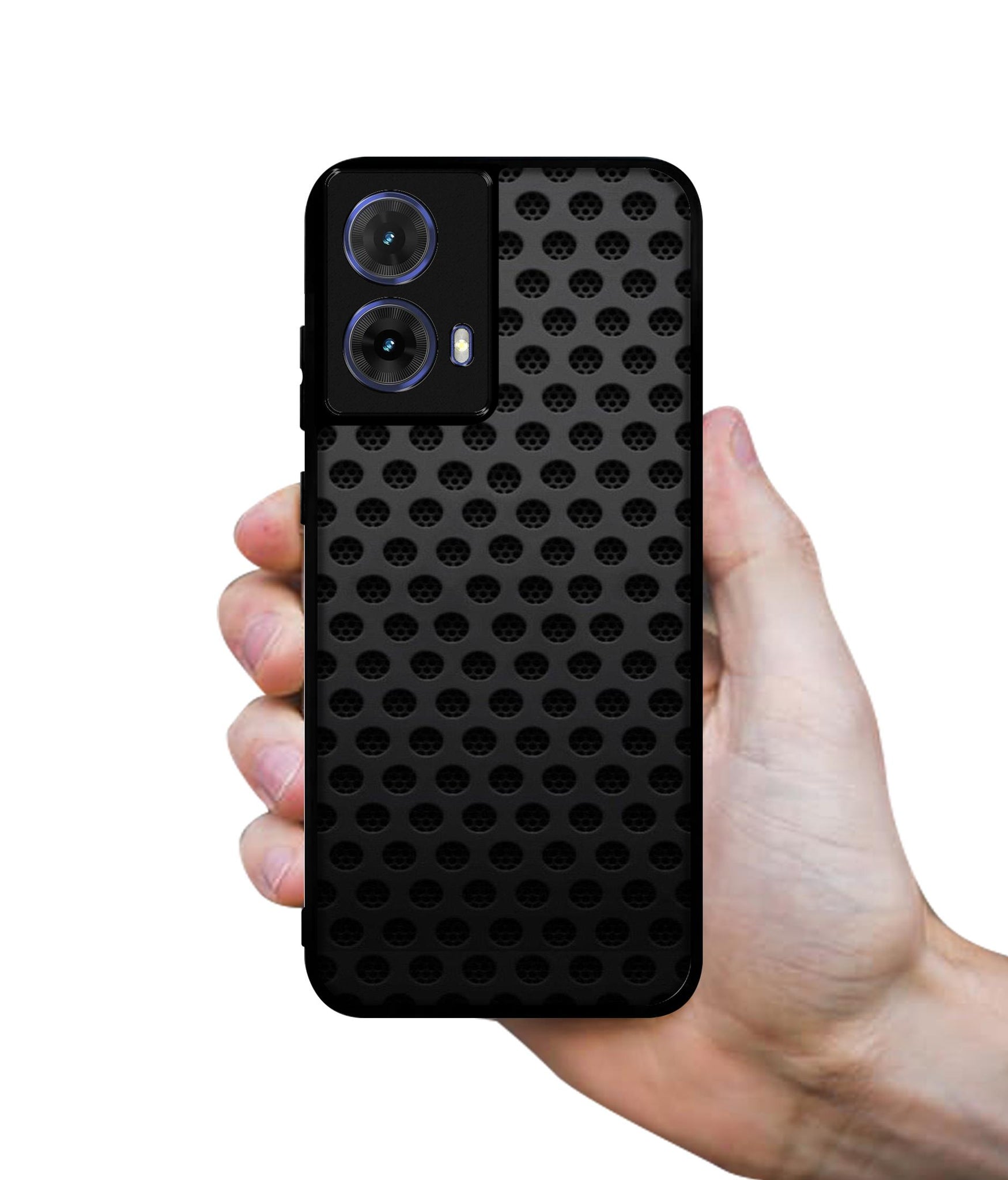 Black Circle Designer 2D Printed Back Case Cover for Motorola Moto G85 5G