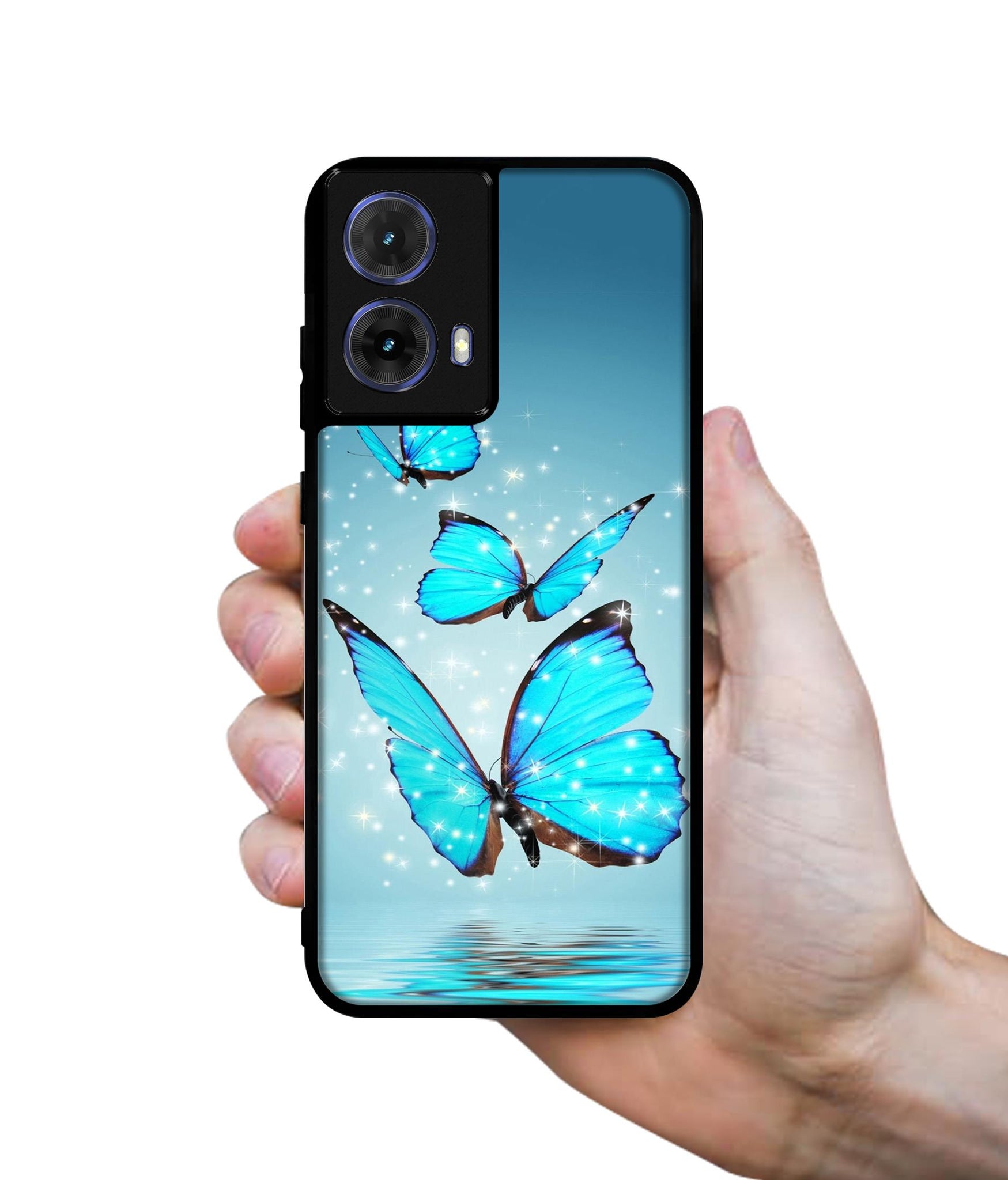 Flying Butterflies Designer 2D Printed Back Case Cover for Motorola Moto G85 5G