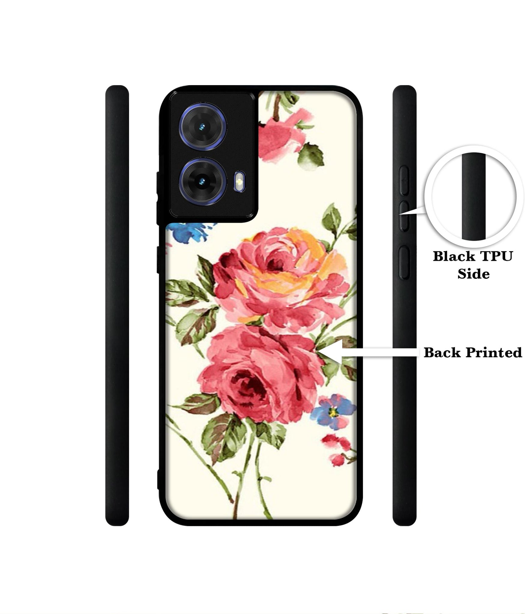 Vintage Painting Flower Designer 2D Printed Back Case Cover for Motorola Moto G85 5G
