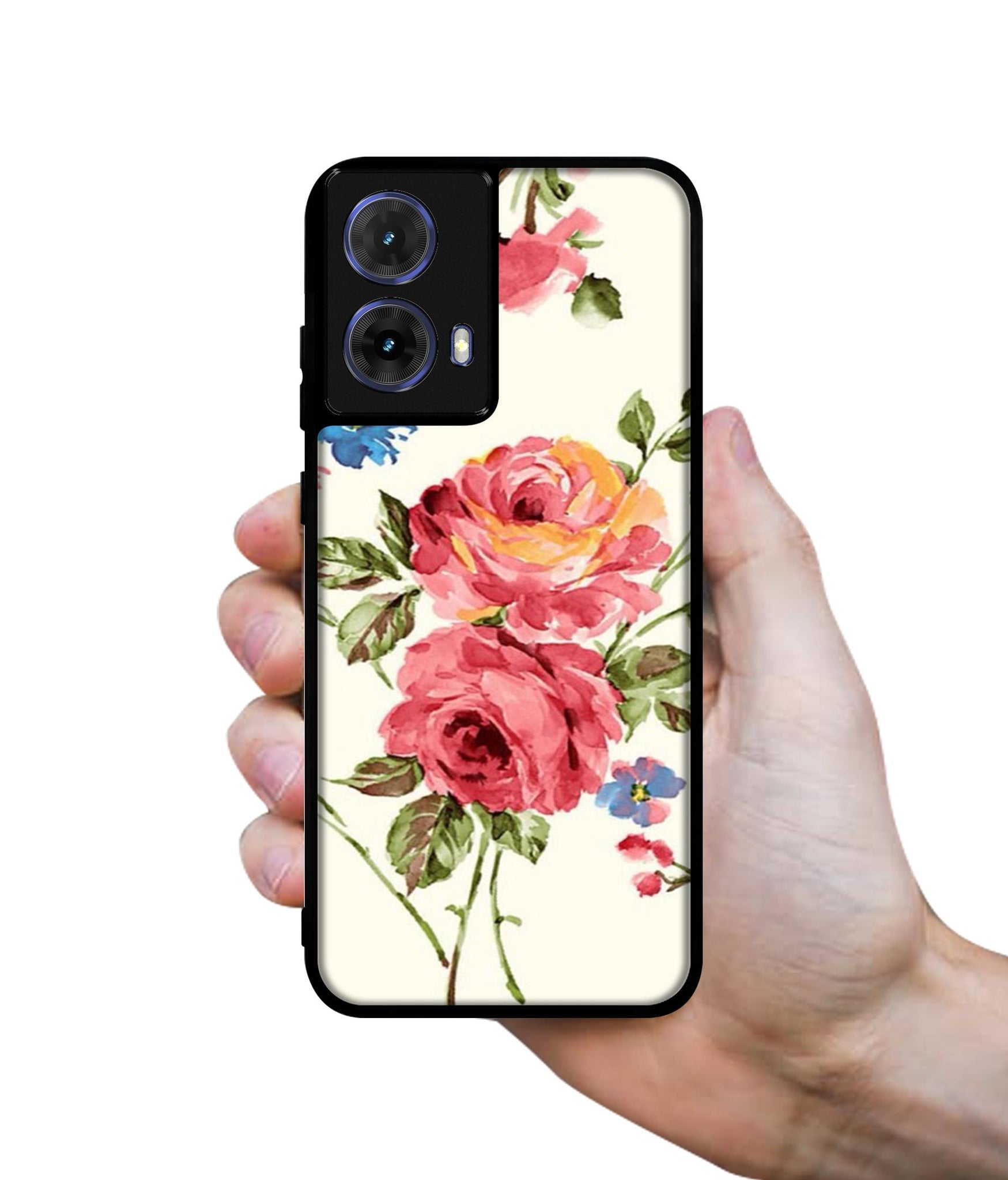 Vintage Painting Flower Designer 2D Printed Back Case Cover for Motorola Moto G85 5G