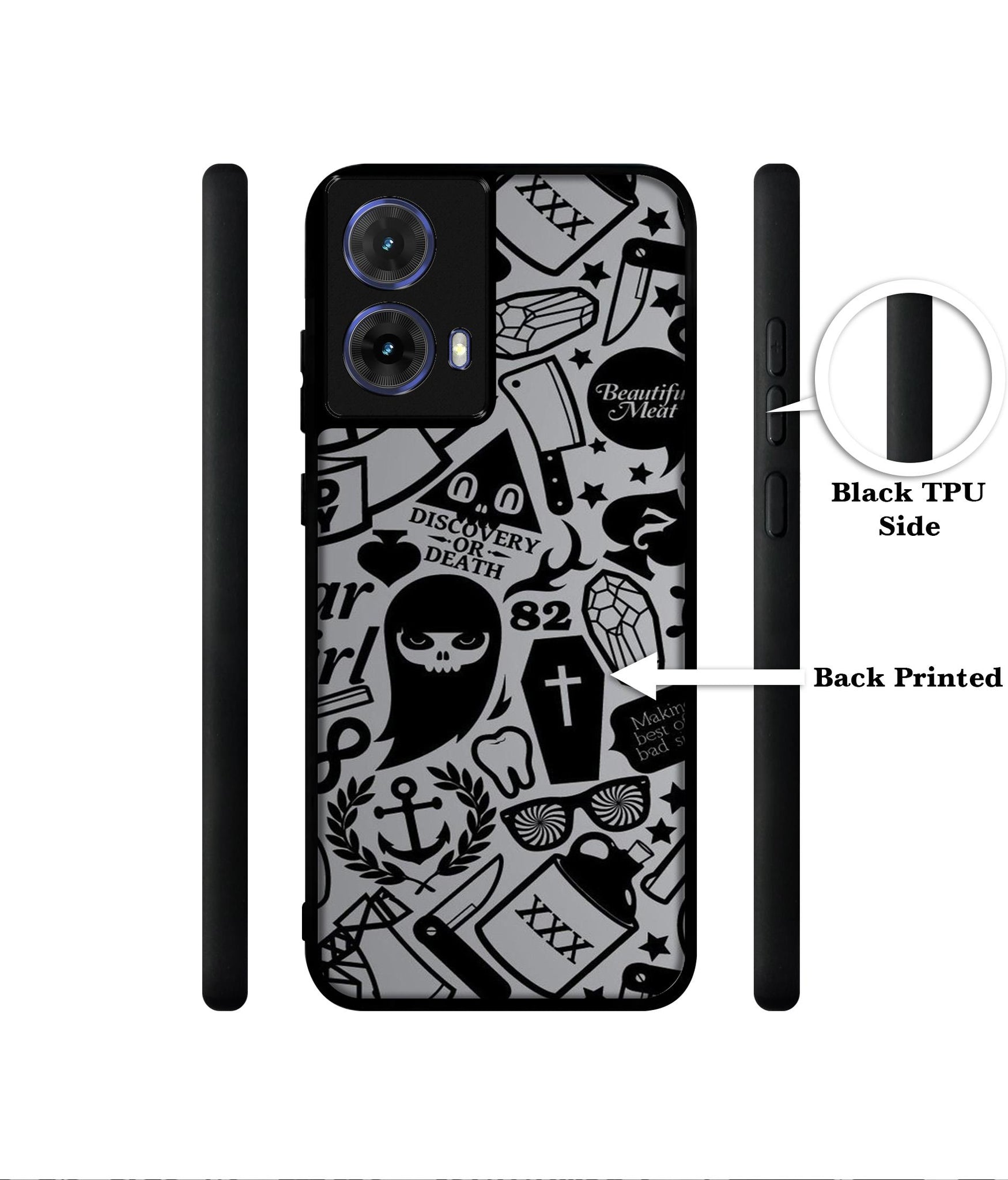 Discover Or Death Designer 2D Printed Back Case Cover for Motorola Moto G85 5G