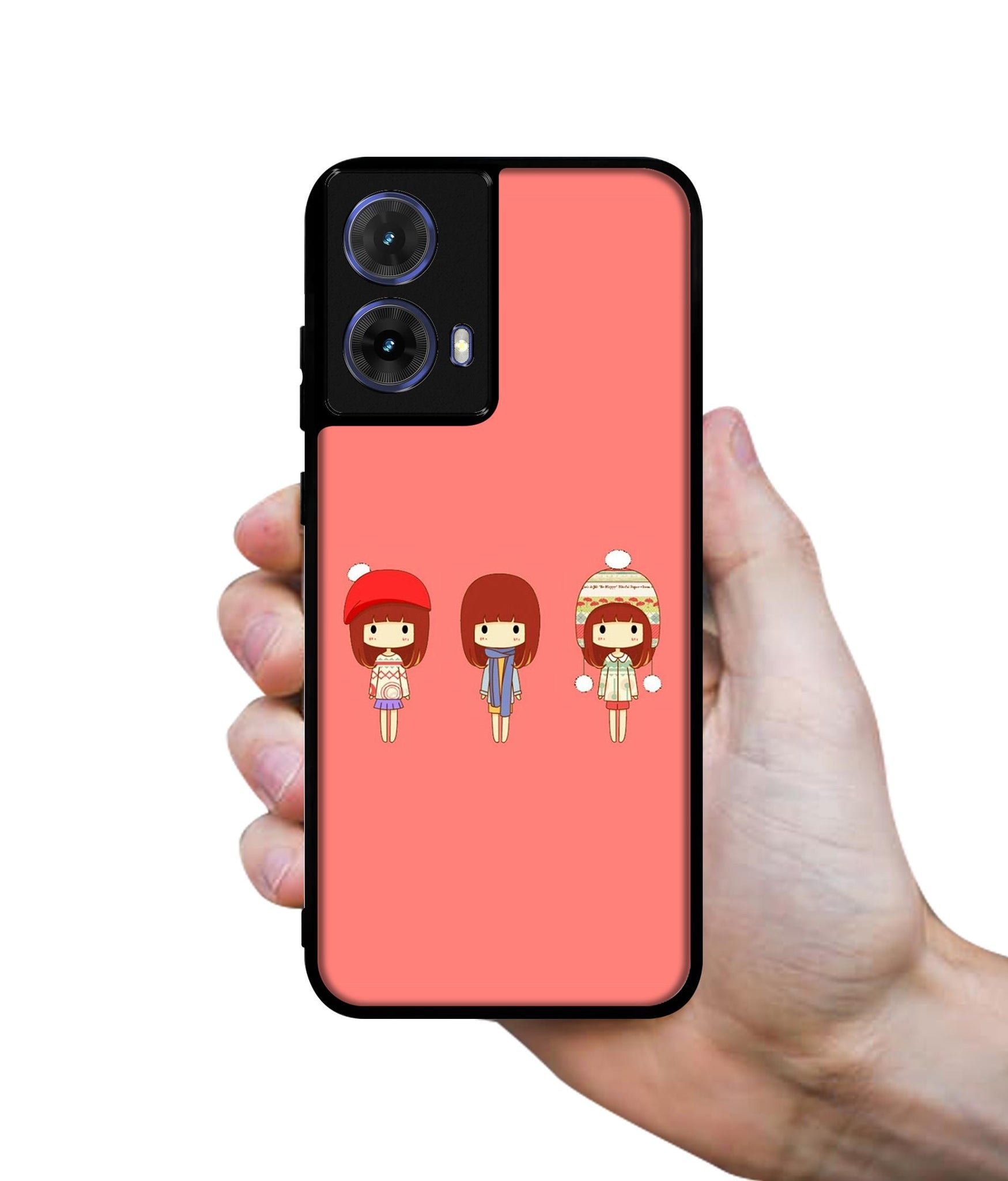 Cute Girls Designer 2D Printed Back Case Cover for Motorola Moto G85 5G
