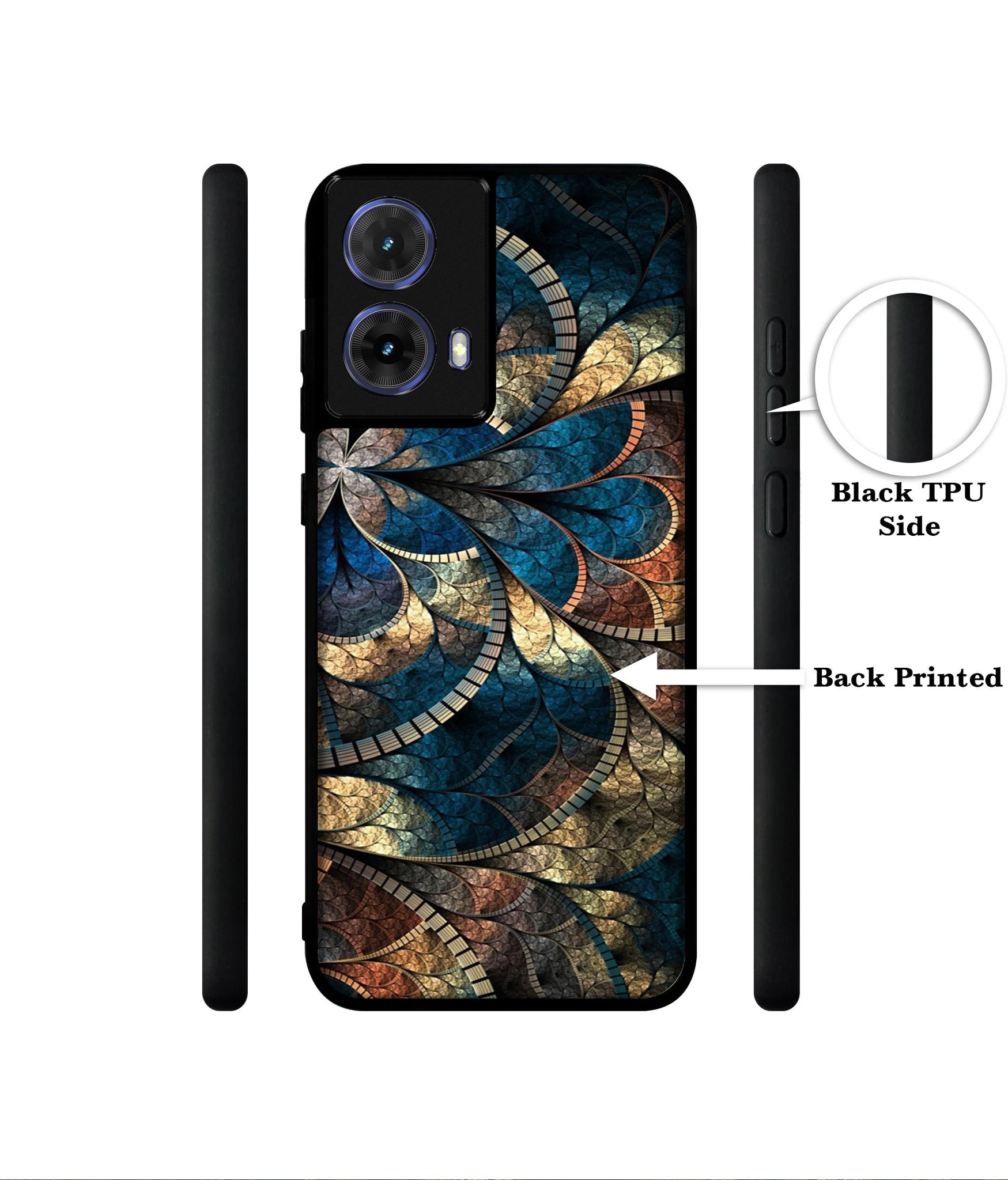 Fractional Pattern Designer 2D Printed Back Case Cover for Motorola Moto G85 5G