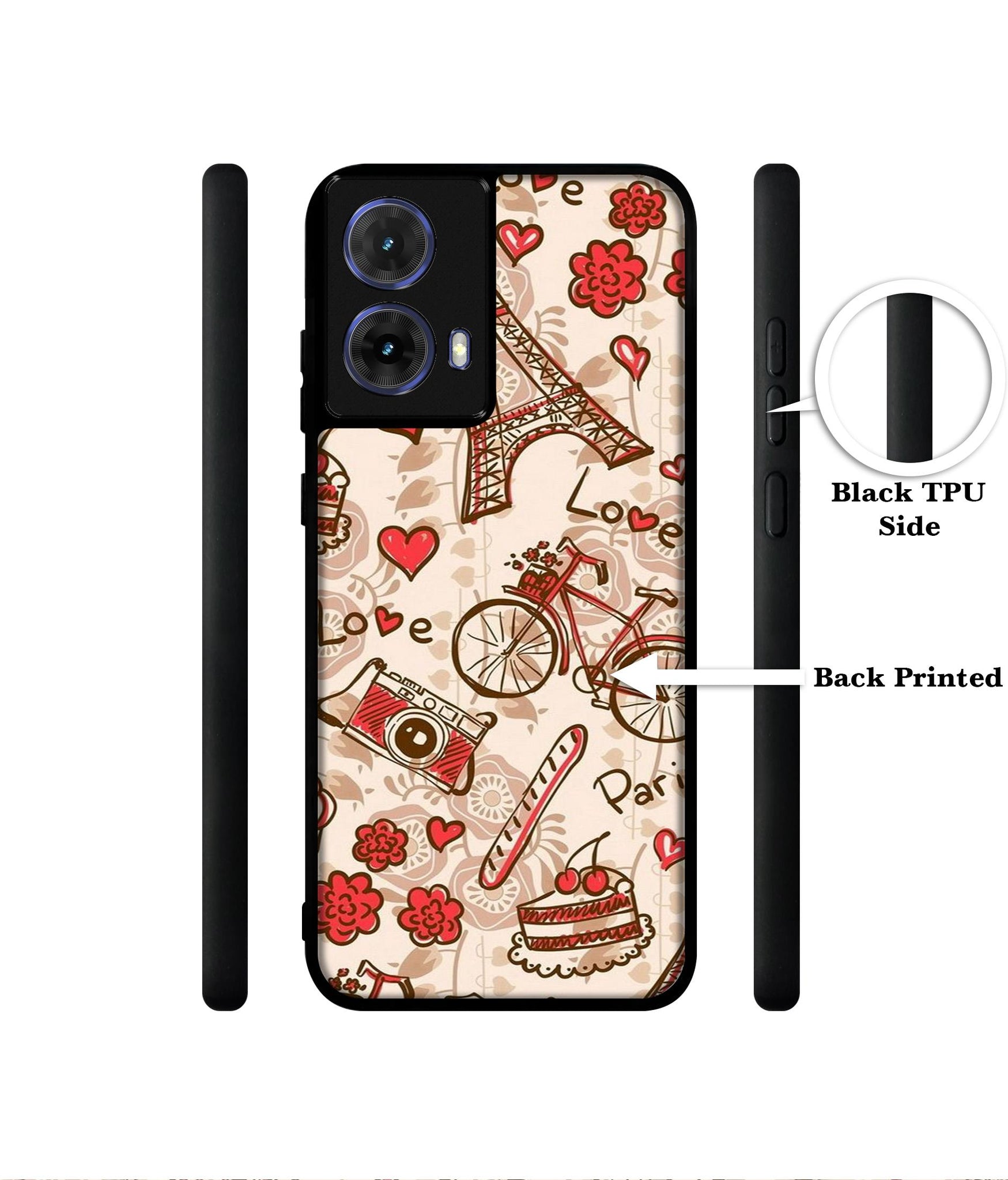 Vintage Paris Designer 2D Printed Back Case Cover for Motorola Moto G85 5G