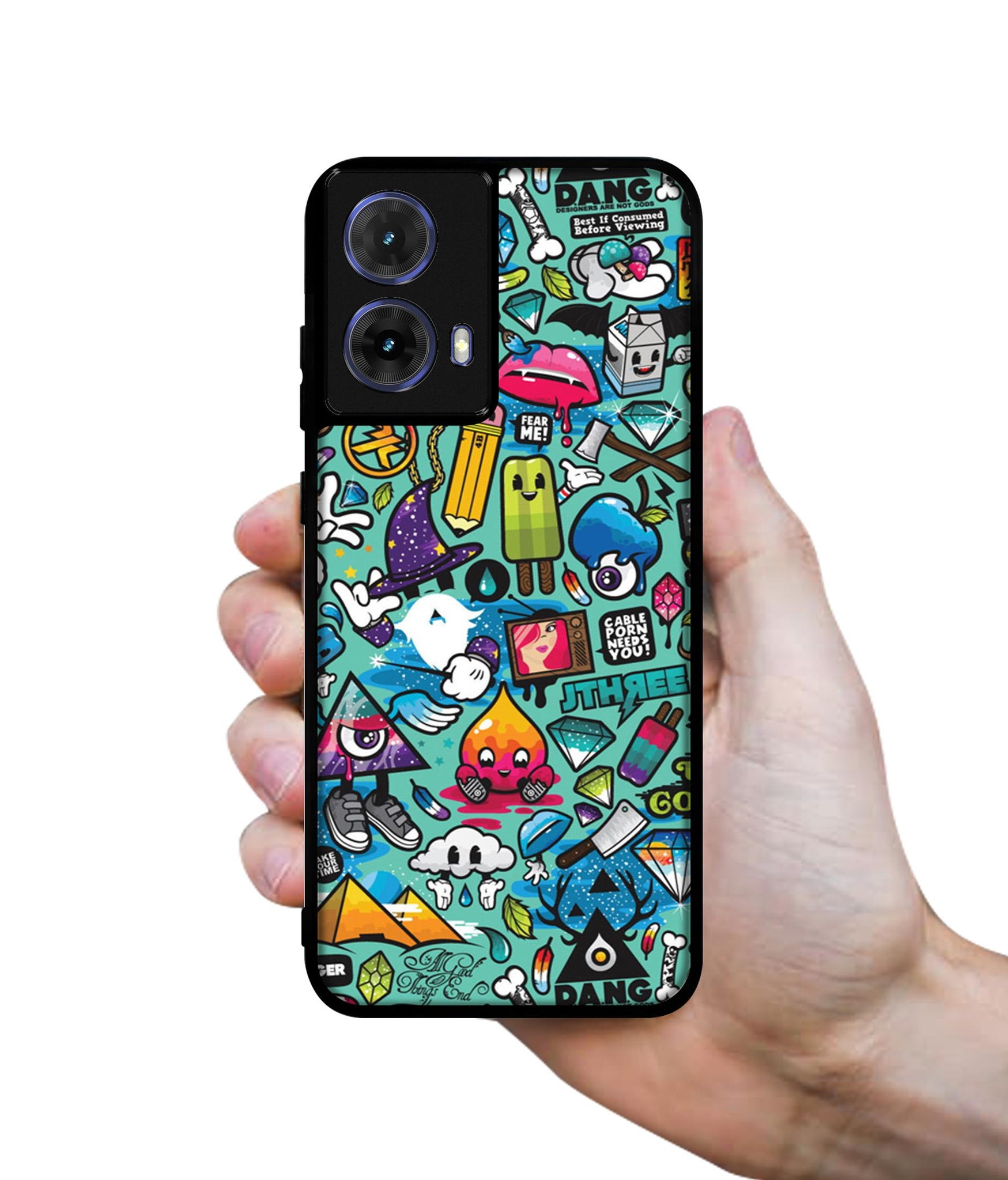 Crazy Designer 2D Printed Back Case Cover for Motorola Moto G85 5G