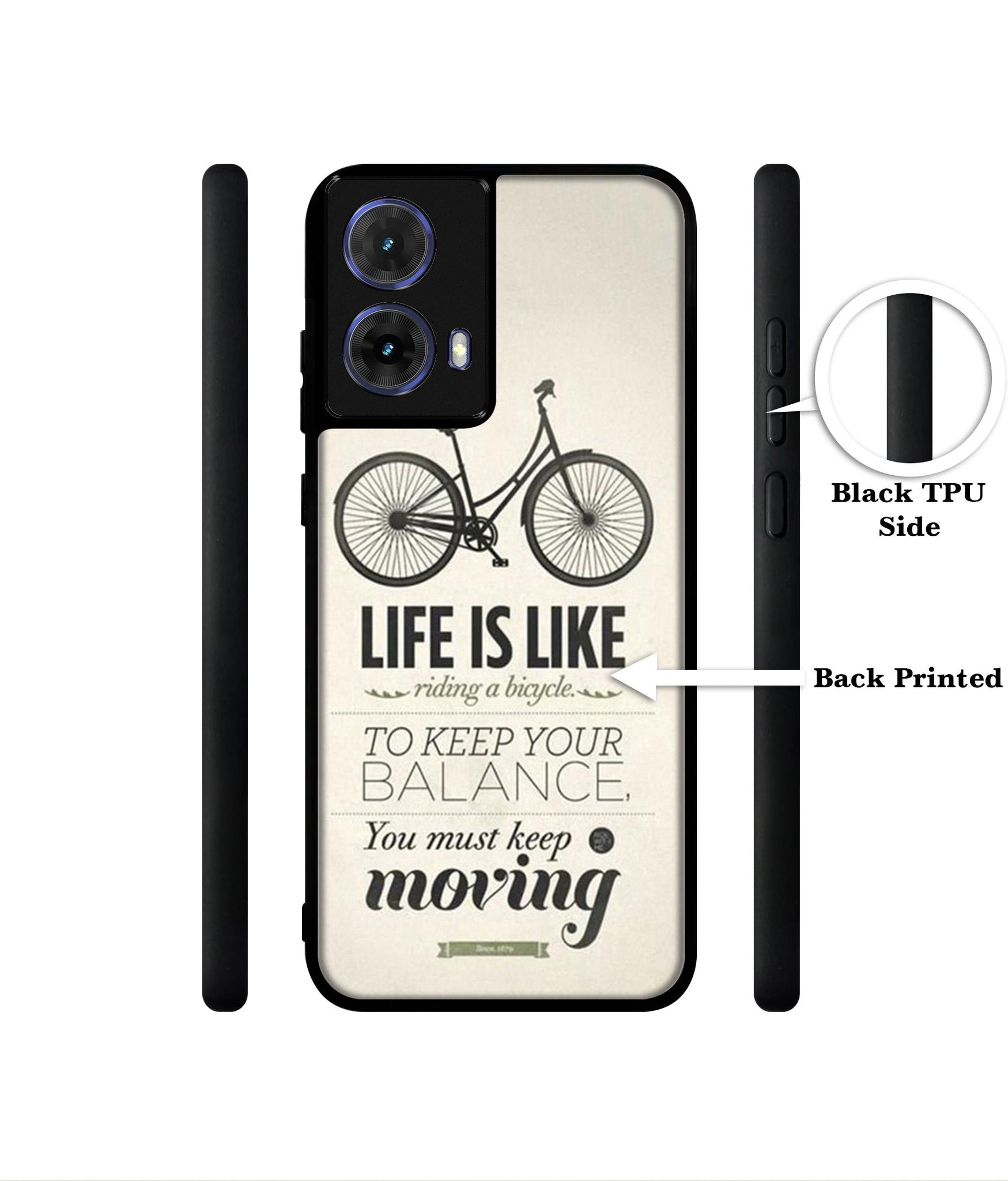 Life is Like Moving Designer 2D Printed Back Case Cover for Motorola Moto G85 5G
