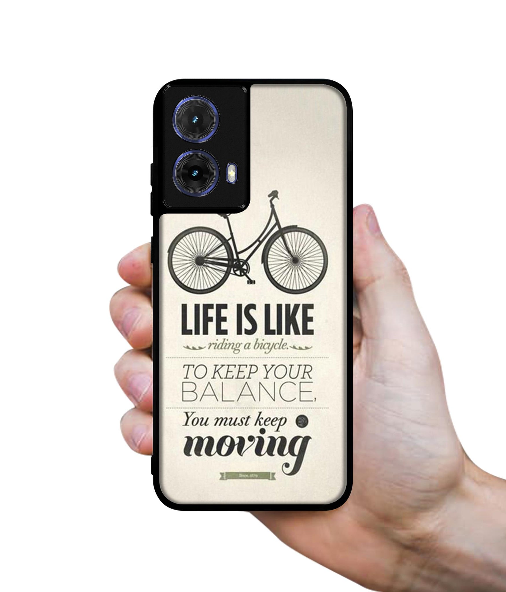 Life is Like Moving Designer 2D Printed Back Case Cover for Motorola Moto G85 5G