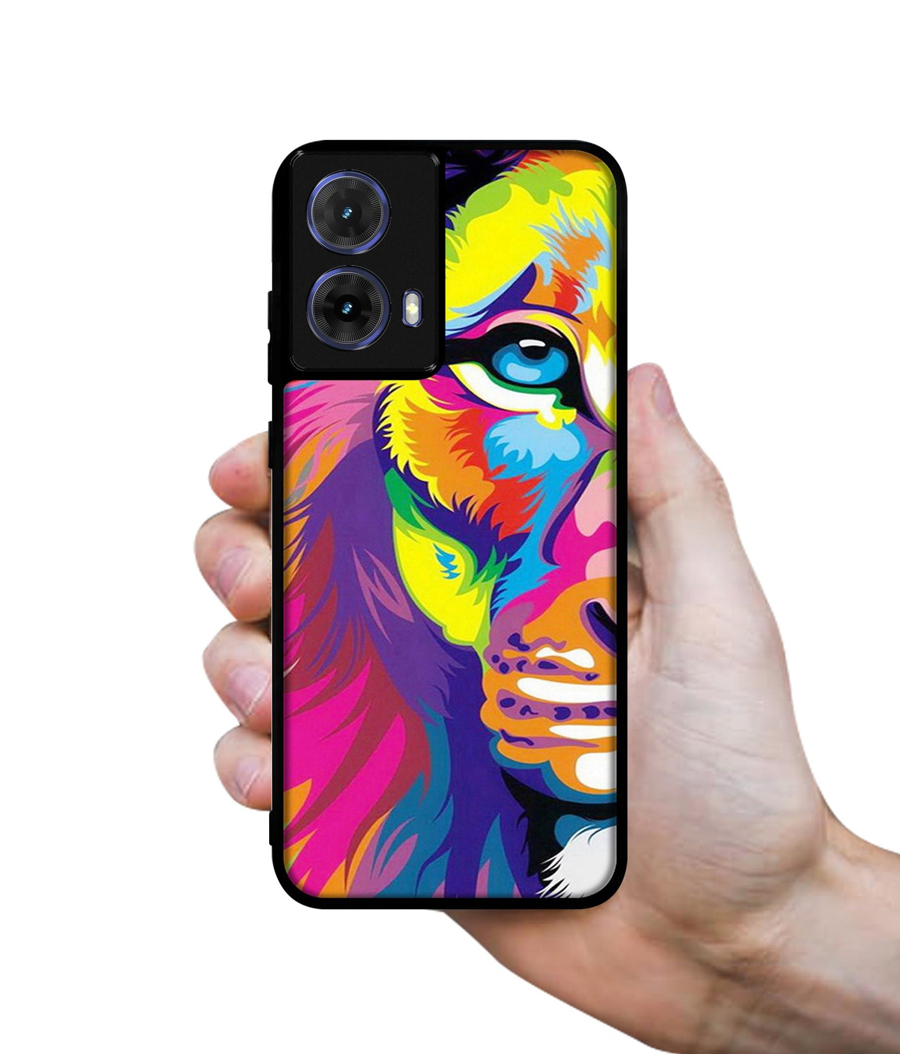 Lion Designer 2D Printed Back Case Cover for Motorola Moto G85 5G