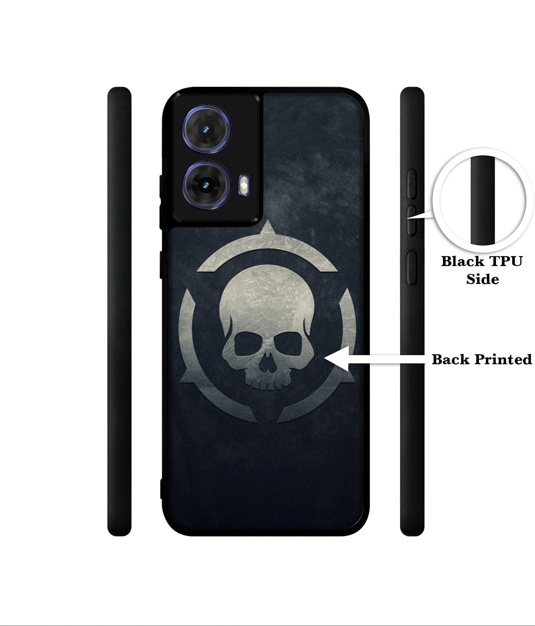 Skull Pattern Print Designer 2D Printed Back Case Cover for Motorola Moto G85 5G