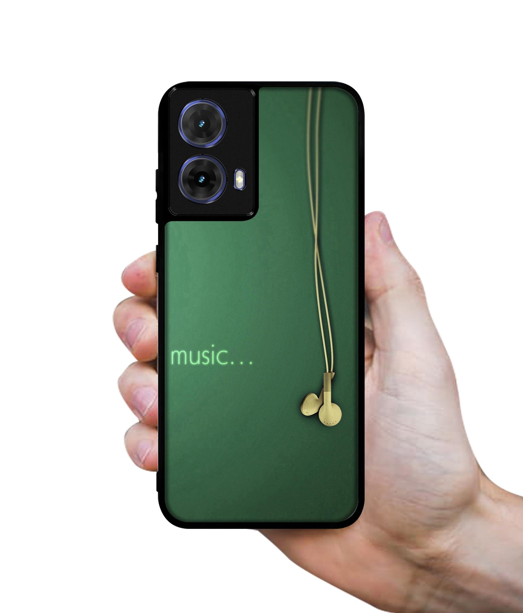 Headphone Music Designer 2D Printed Back Case Cover for Motorola Moto G85 5G