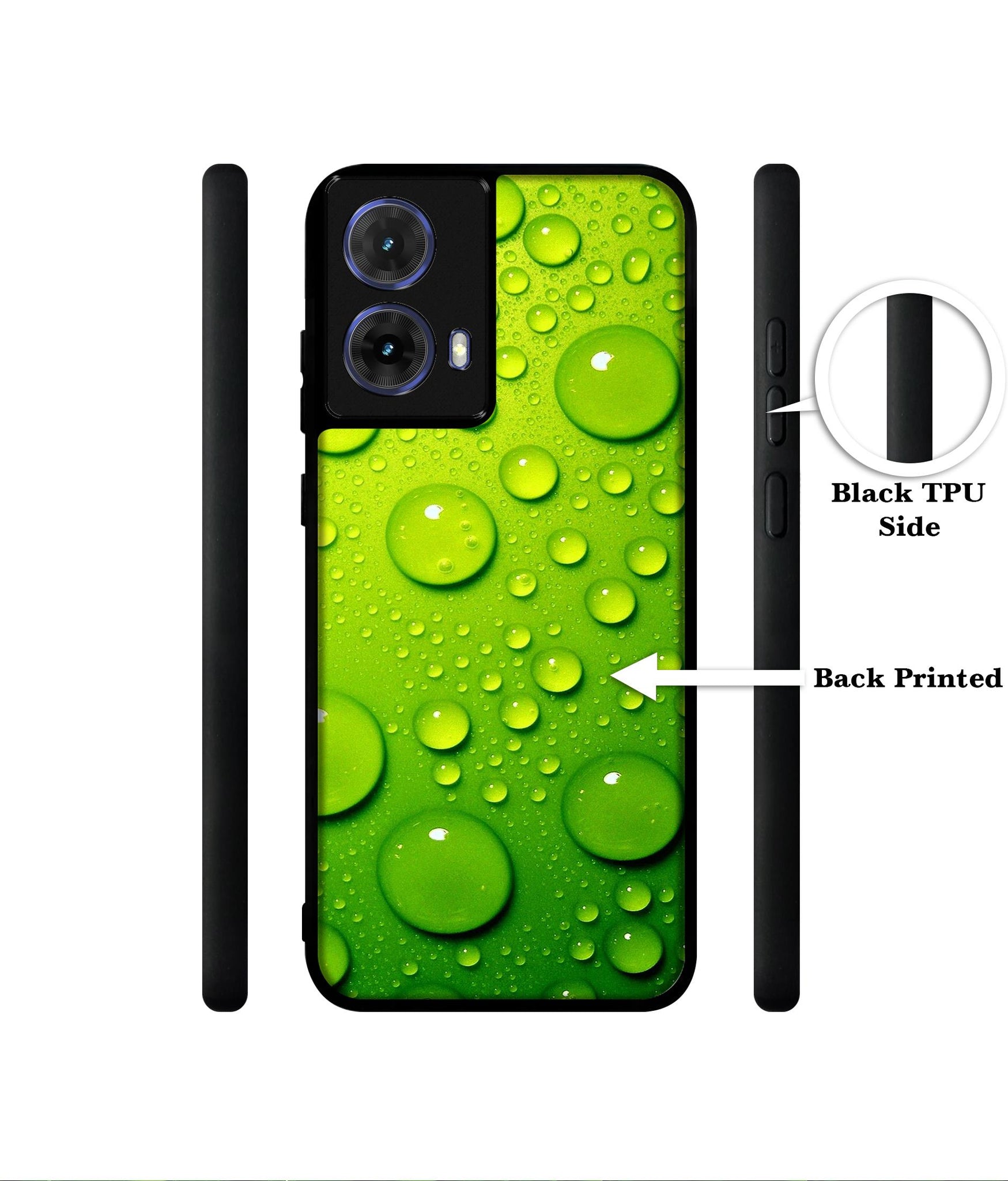 Green Bubbles Designer 2D Printed Back Case Cover for Motorola Moto G85 5G