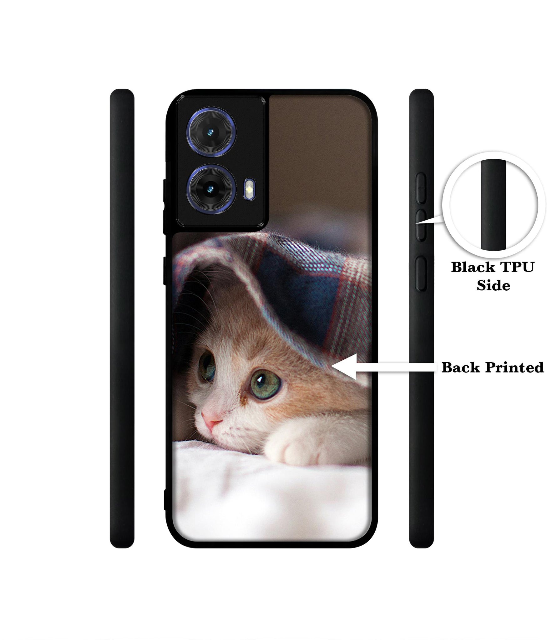 Sleepy Kitten Designer 2D Printed Back Case Cover for Motorola Moto G85 5G