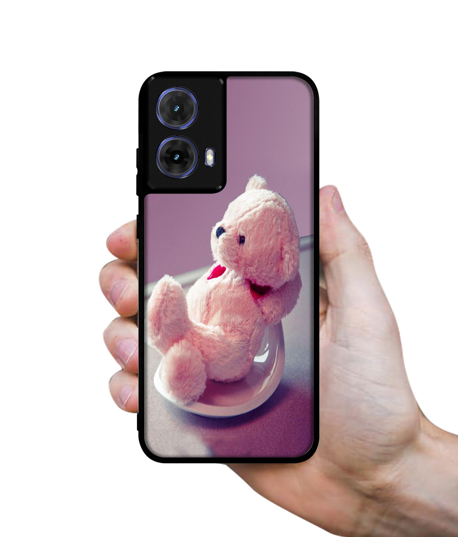 Cute Teddy Bear Designer 2D Printed Back Case Cover for Motorola Moto G85 5G