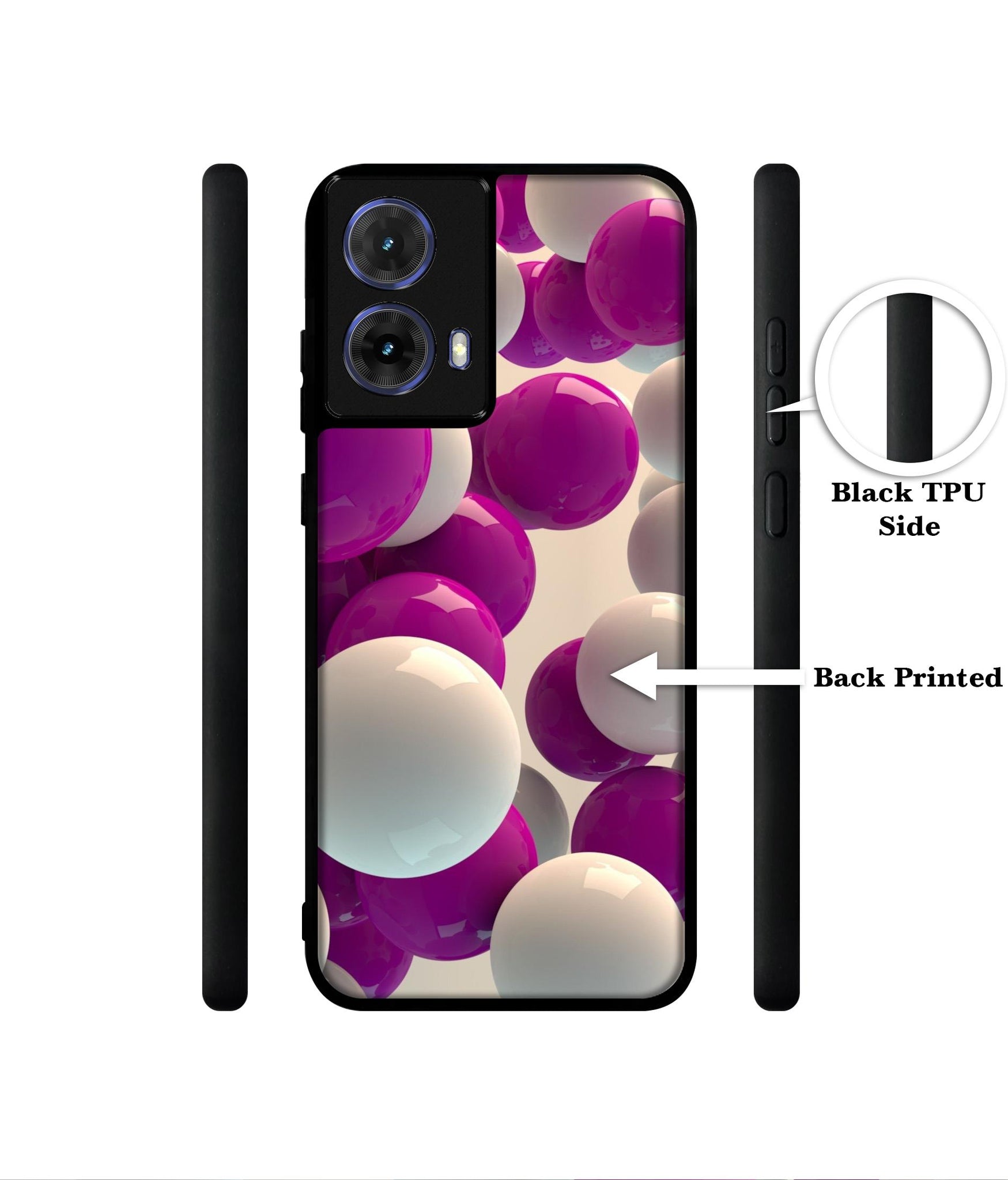 3D Balloons Designer 2D Printed Back Case Cover for Motorola Moto G85 5G