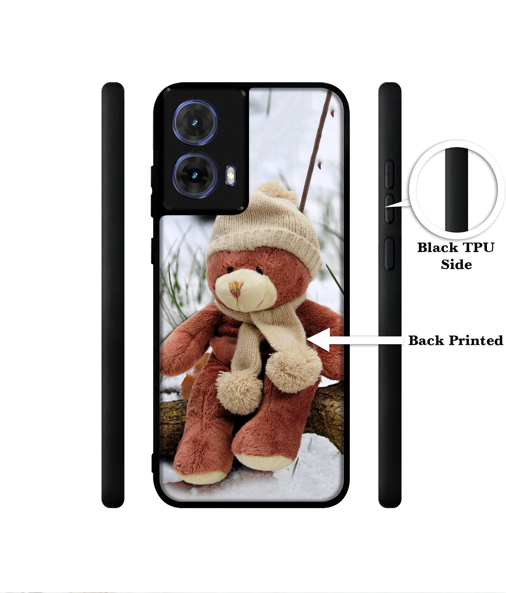 Woolen Bear Designer 2D Printed Back Case Cover for Motorola Moto G85 5G