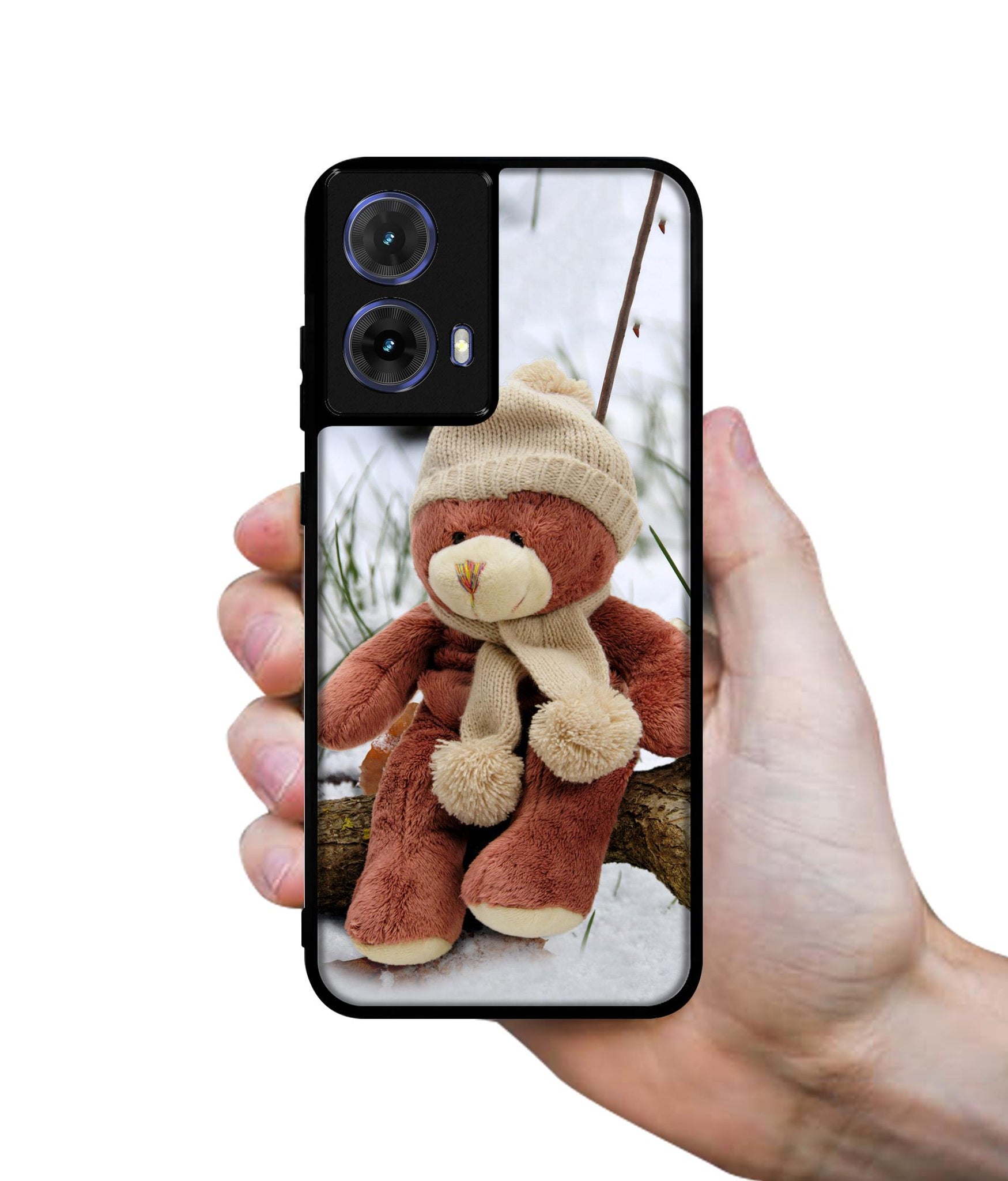 Woolen Bear Designer 2D Printed Back Case Cover for Motorola Moto G85 5G