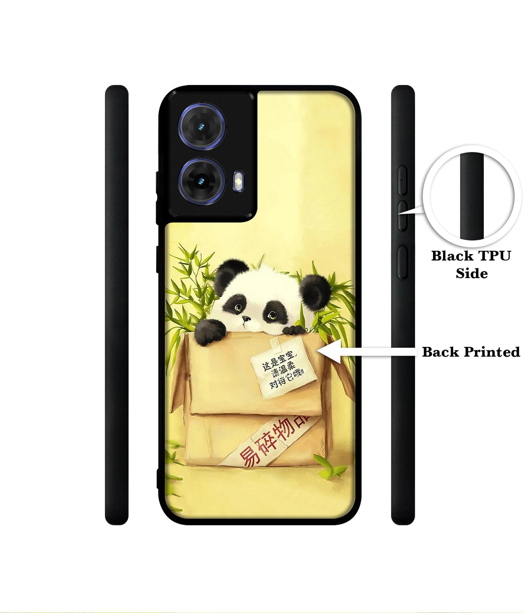 Panda In Box Designer 2D Printed Back Case Cover for Motorola Moto G85 5G