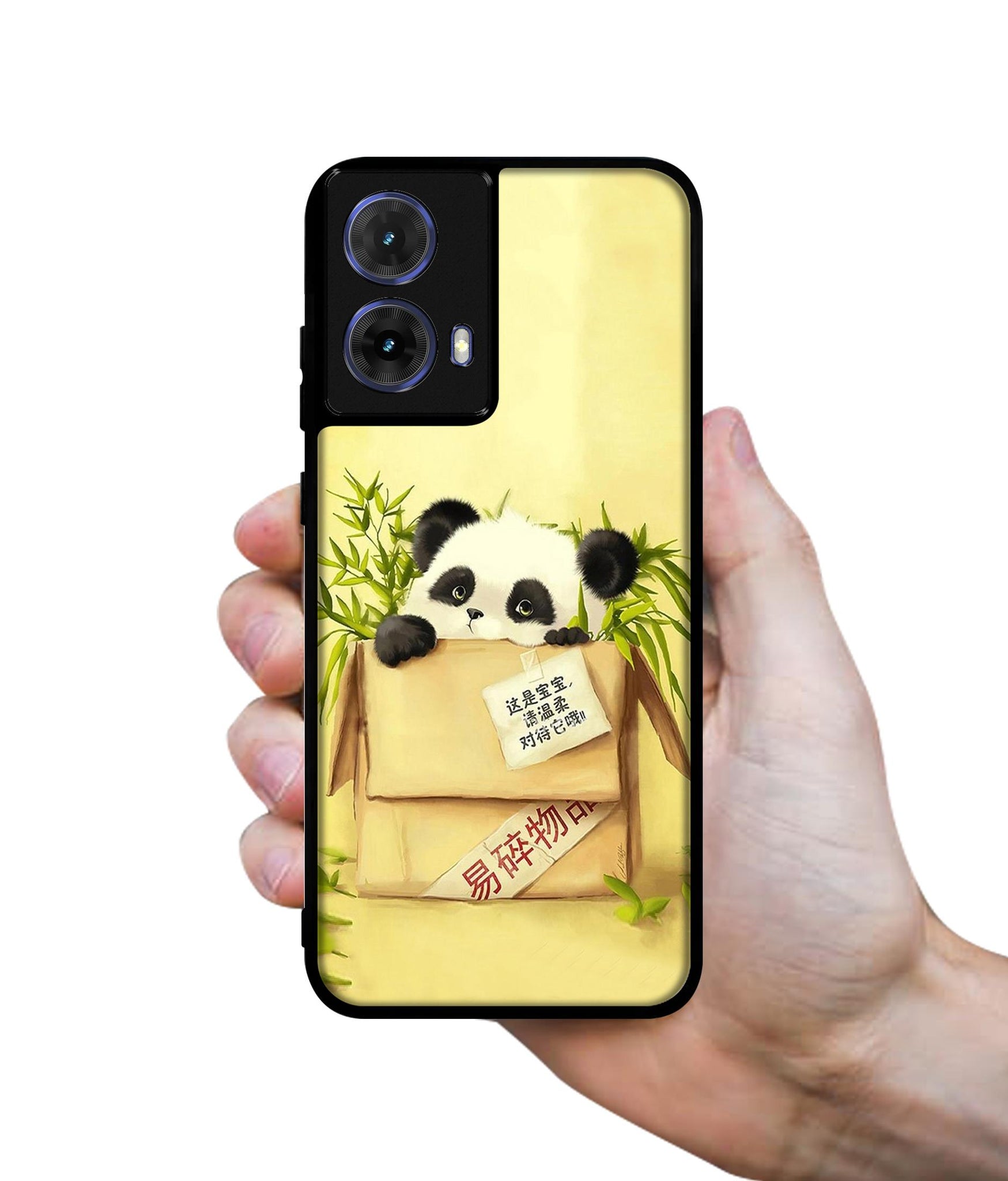 Panda In Box Designer 2D Printed Back Case Cover for Motorola Moto G85 5G