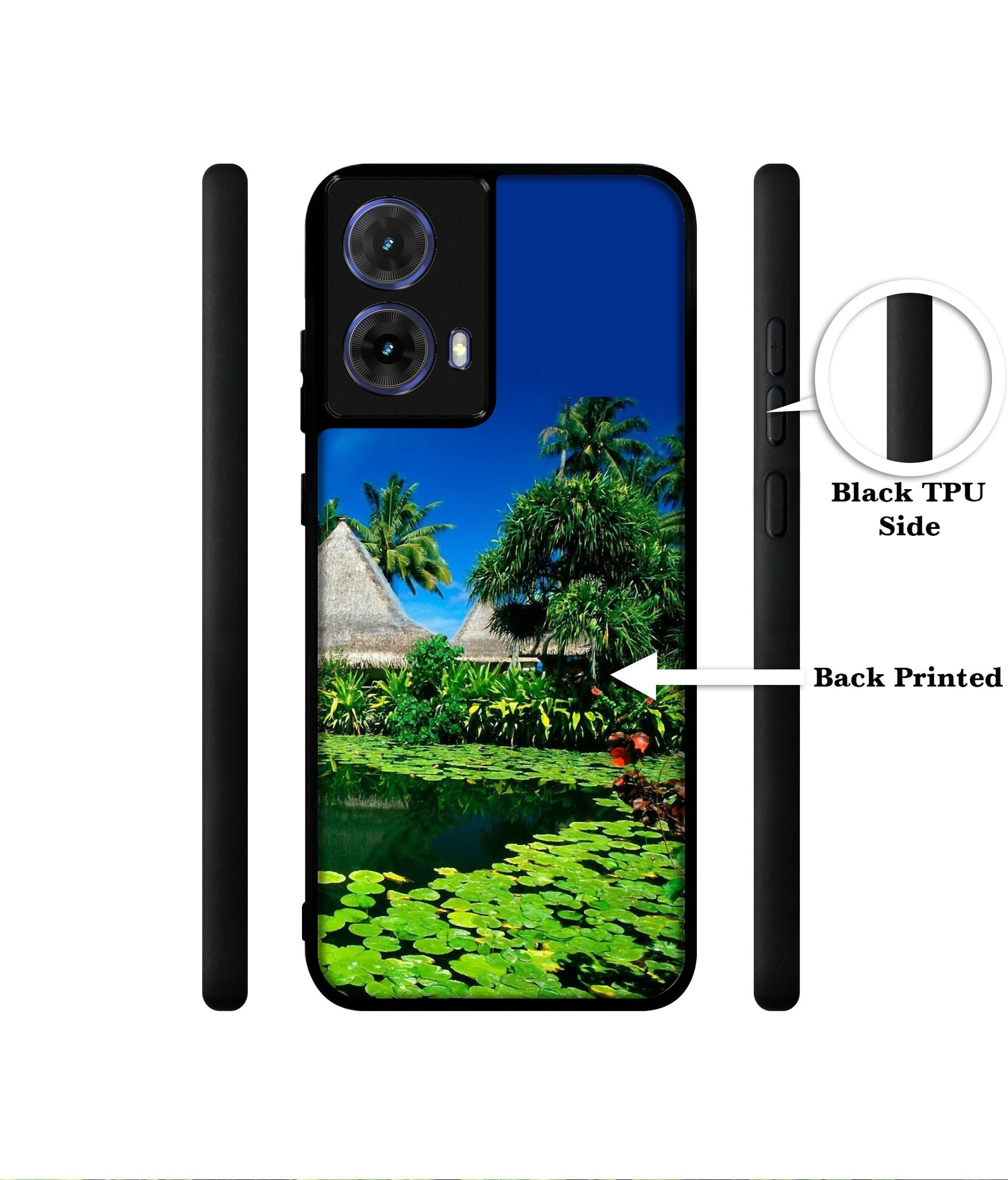 Tropics Water Designer 2D Printed Back Case Cover for Motorola Moto G85 5G