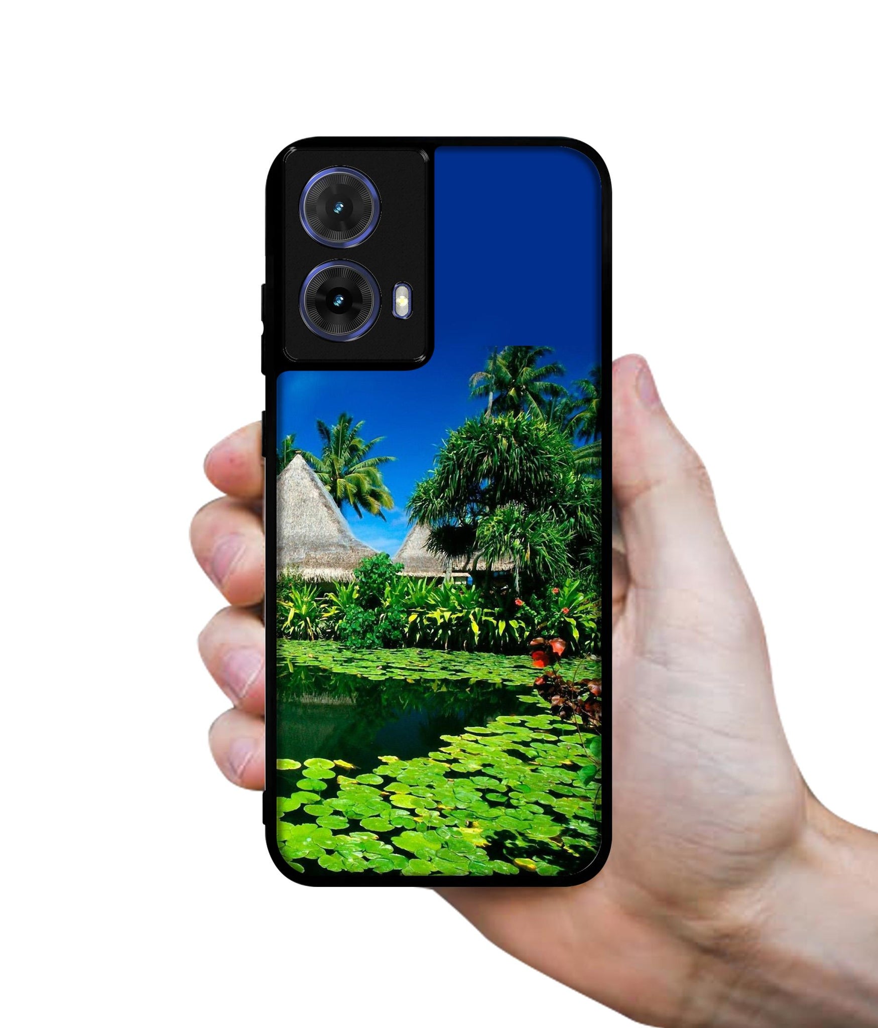 Tropics Water Designer 2D Printed Back Case Cover for Motorola Moto G85 5G