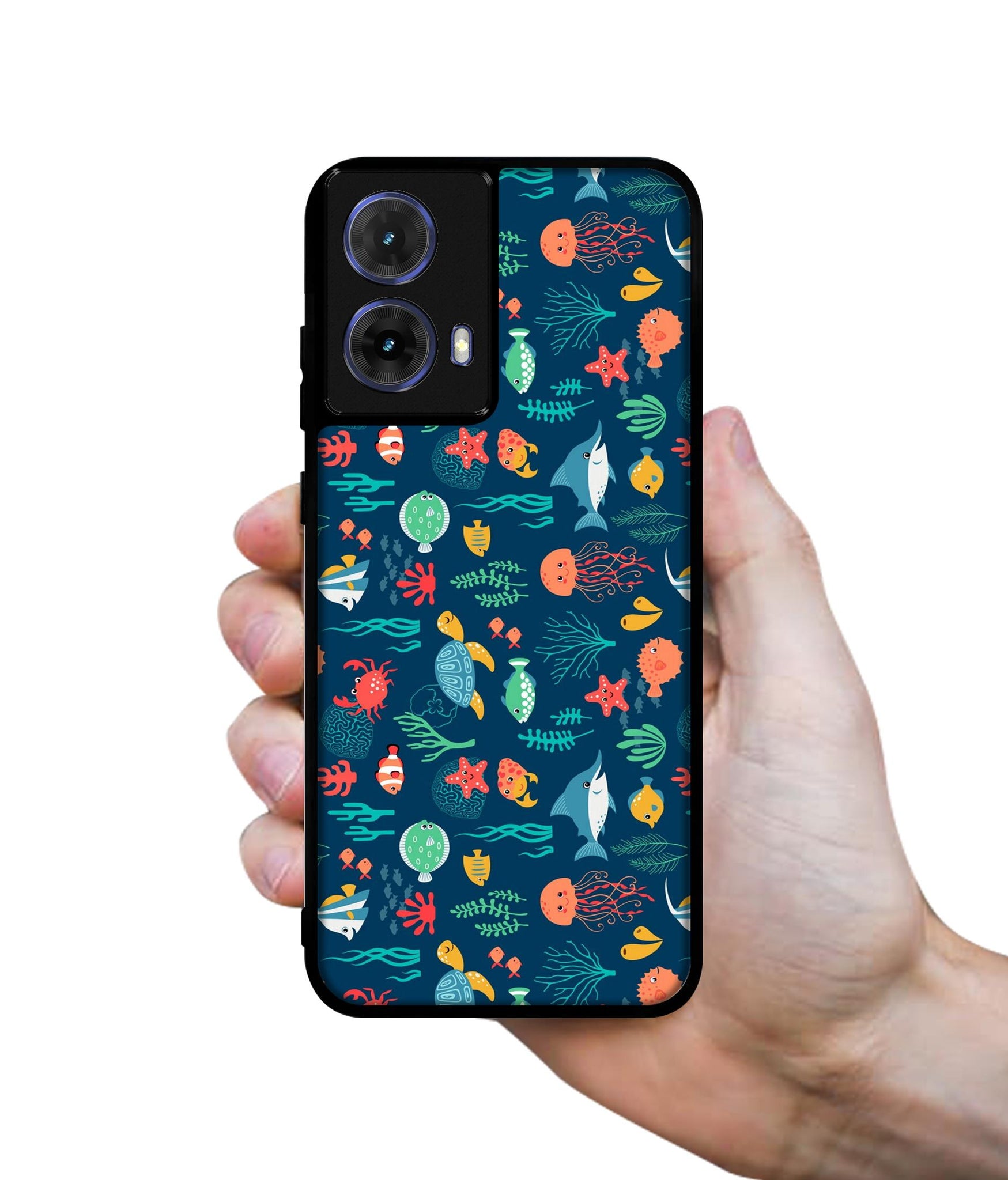 Aquarium Texture Designer 2D Printed Back Case Cover for Motorola Moto G85 5G