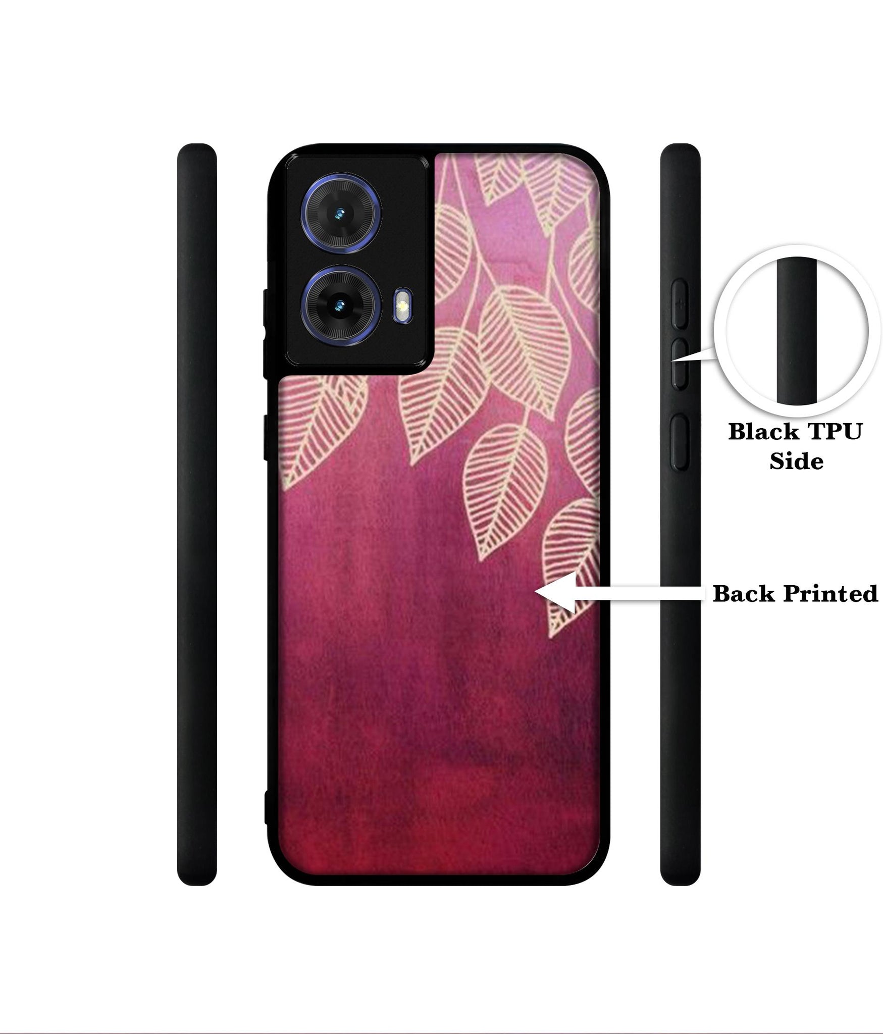 Leaf Pattern Designer 2D Printed Back Case Cover for Motorola Moto G85 5G