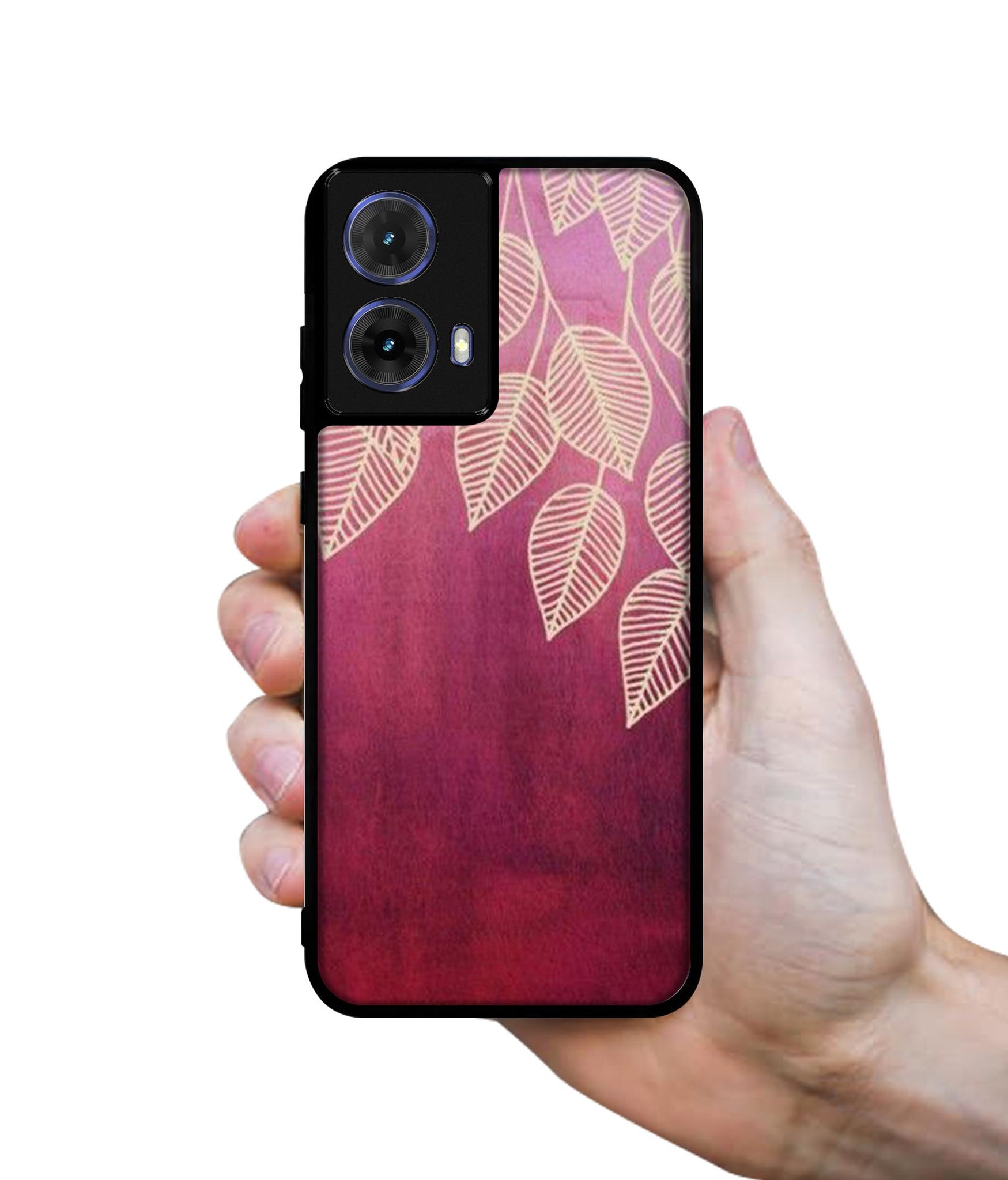 Leaf Pattern Designer 2D Printed Back Case Cover for Motorola Moto G85 5G