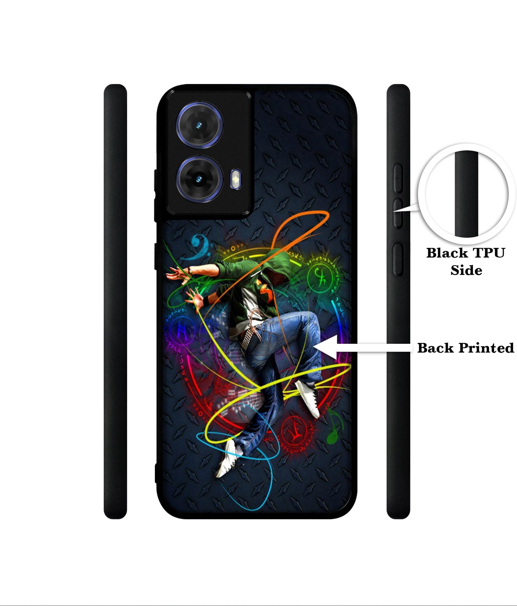 Boy With Music Designer 2D Printed Back Case Cover for Motorola Moto G85 5G