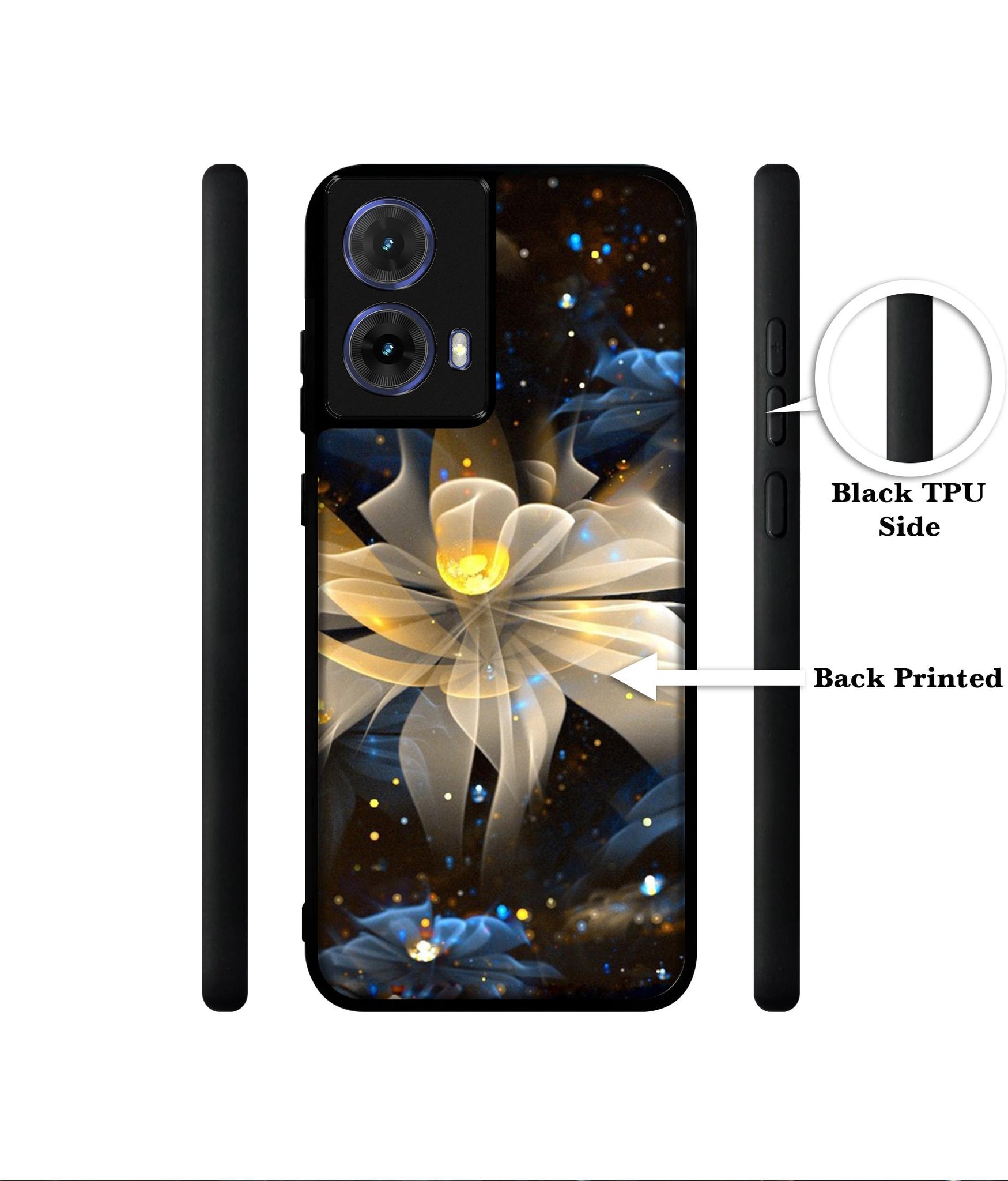 Art Flower Designer 2D Printed Back Case Cover for Motorola Moto G85 5G