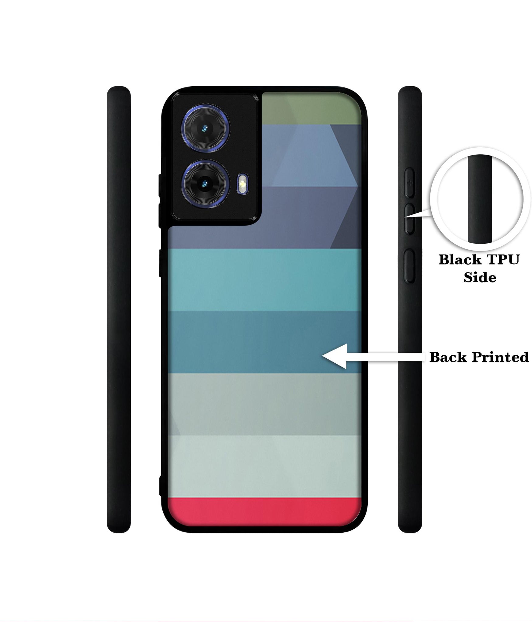 Colorful Lines Designer 2D Printed Back Case Cover for Motorola Moto G85 5G