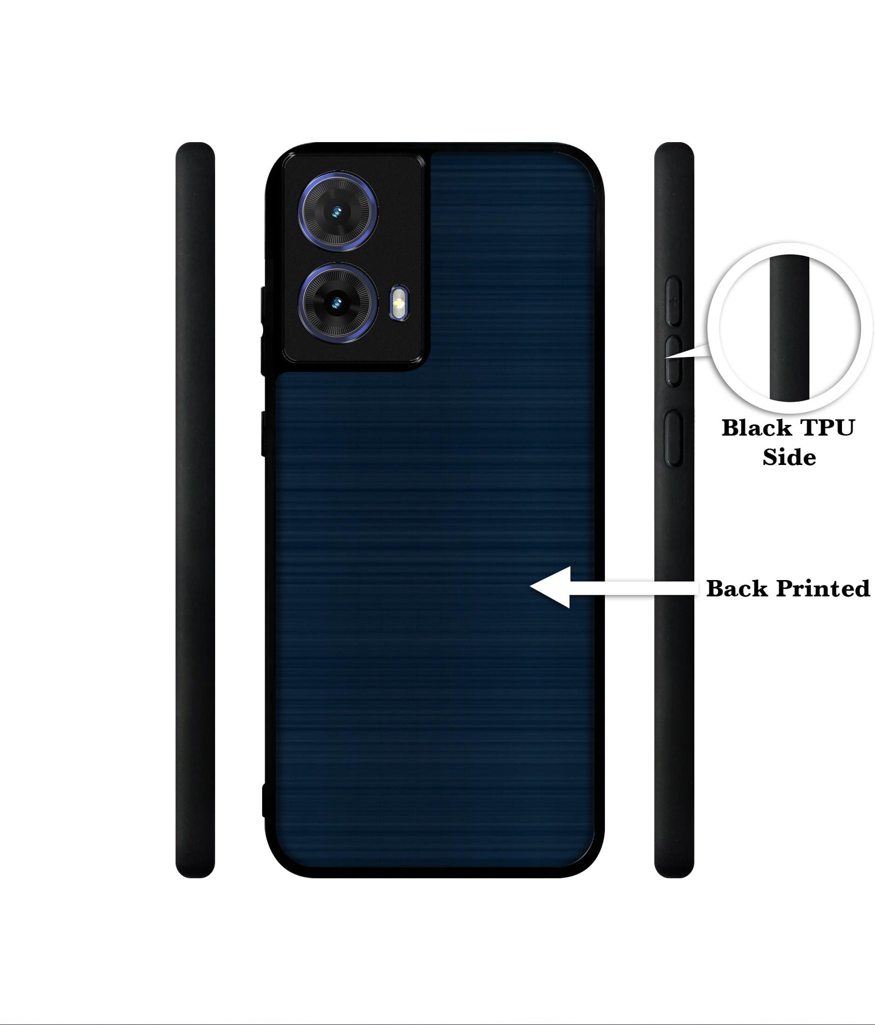 Blue Line Designer 2D Printed Back Case Cover for Motorola Moto G85 5G