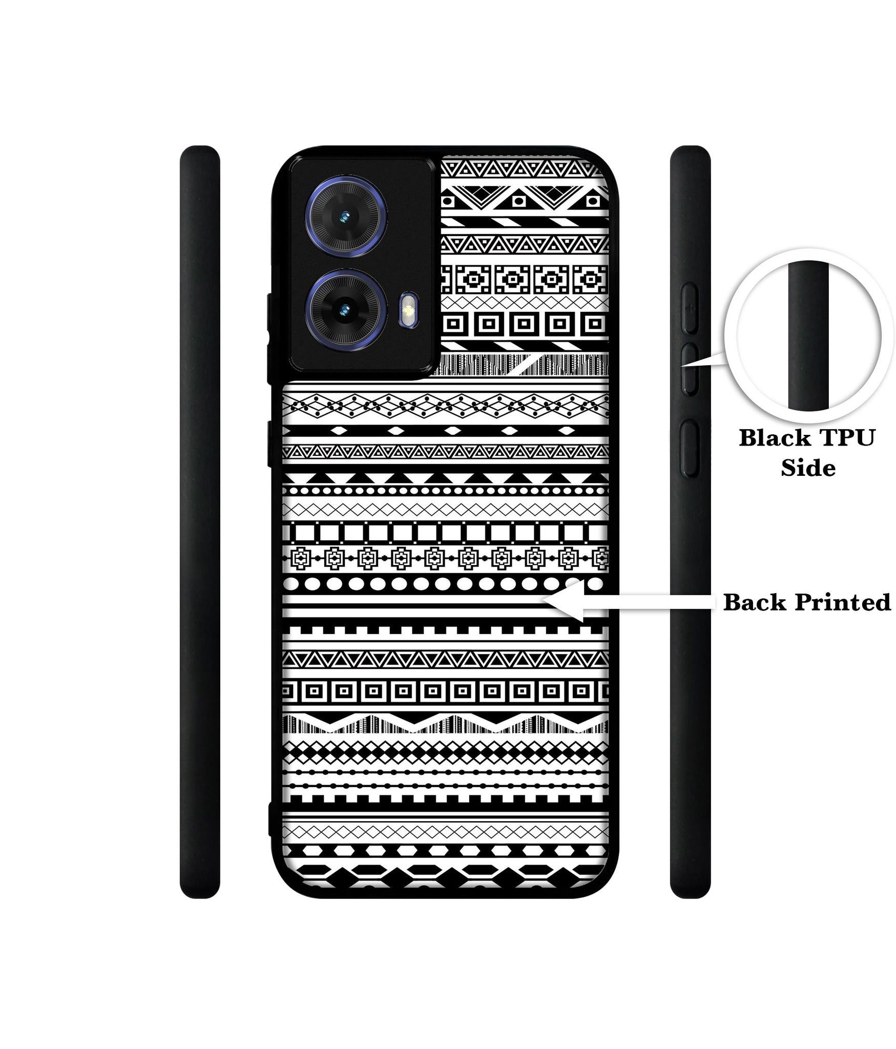 Black & White Patterns Designer 2D Printed Back Case Cover for Motorola Moto G85 5G