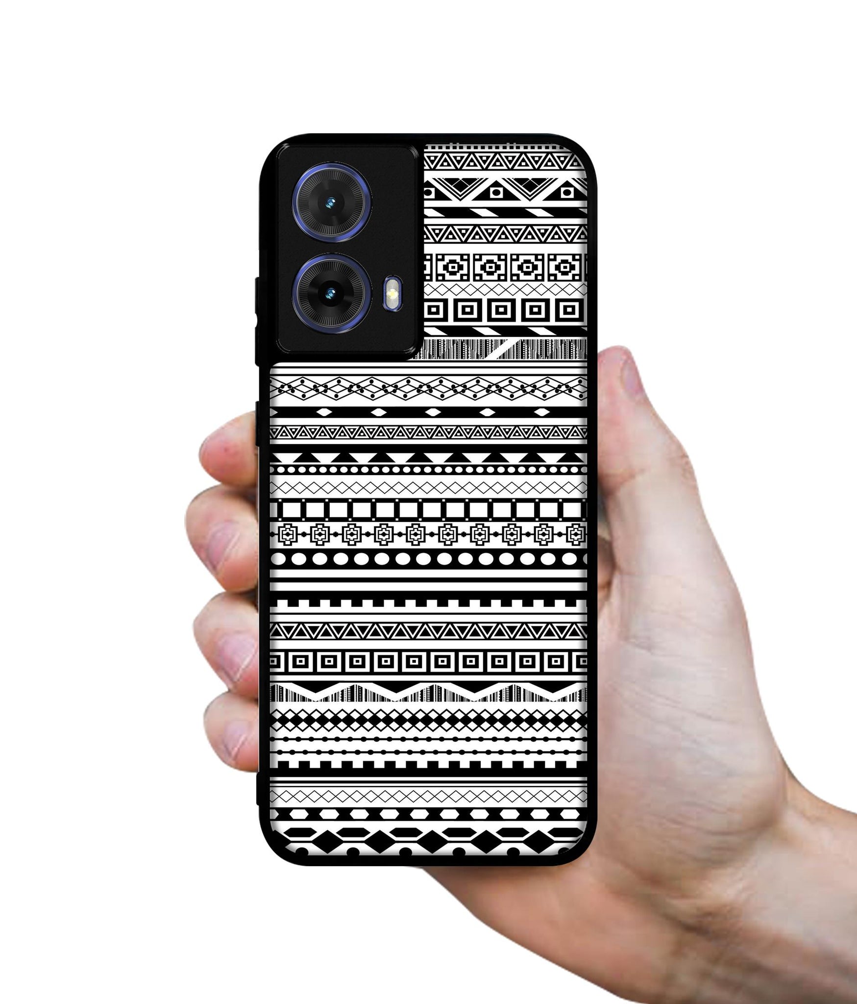 Black & White Patterns Designer 2D Printed Back Case Cover for Motorola Moto G85 5G