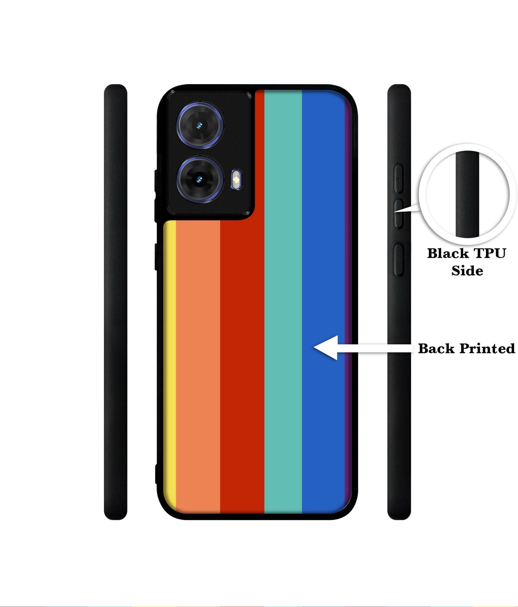Rainbow Colors Designer 2D Printed Back Case Cover for Motorola Moto G85 5G