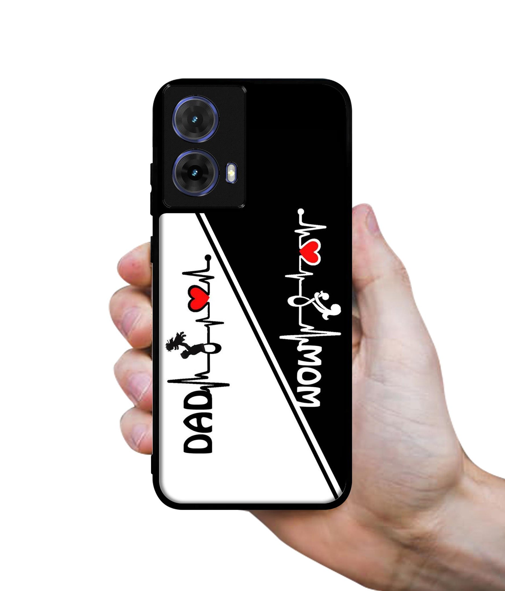 Mom and Dad Lover Designer 2D Printed Back Case Cover for Motorola Moto G85 5G