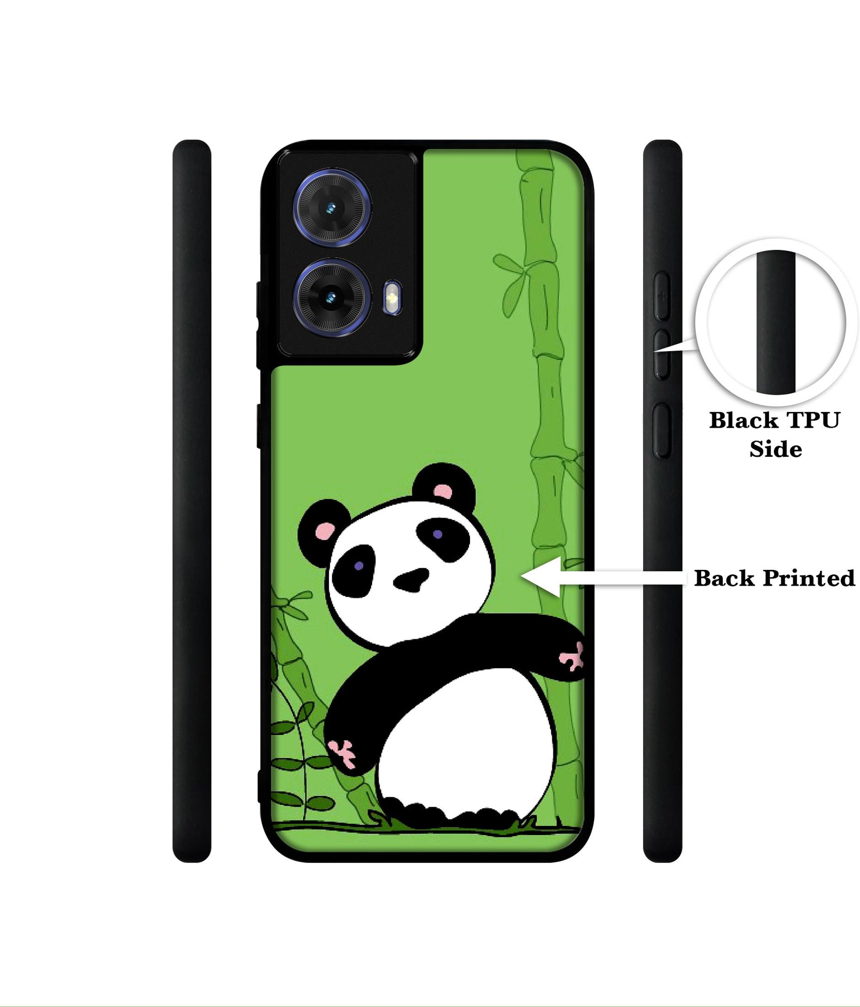 Panda with Bamboo Designer 2D Printed Back Case Cover for Motorola Moto G85 5G