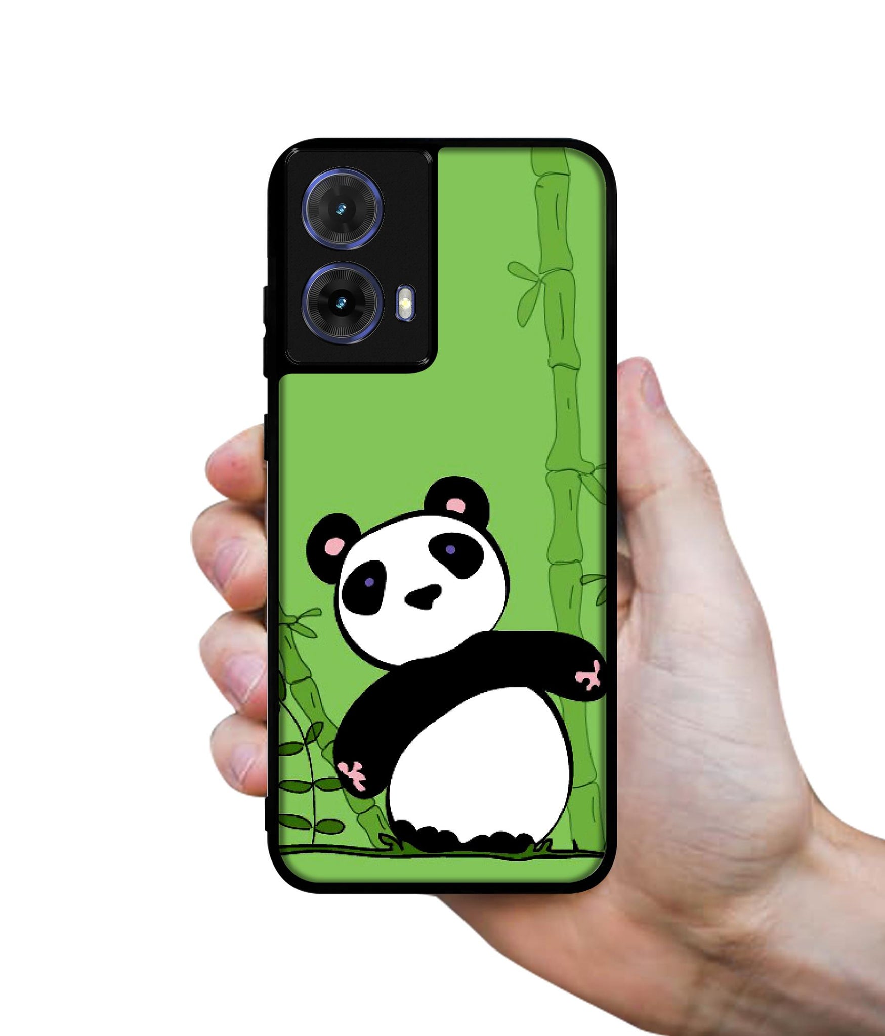 Panda with Bamboo Designer 2D Printed Back Case Cover for Motorola Moto G85 5G