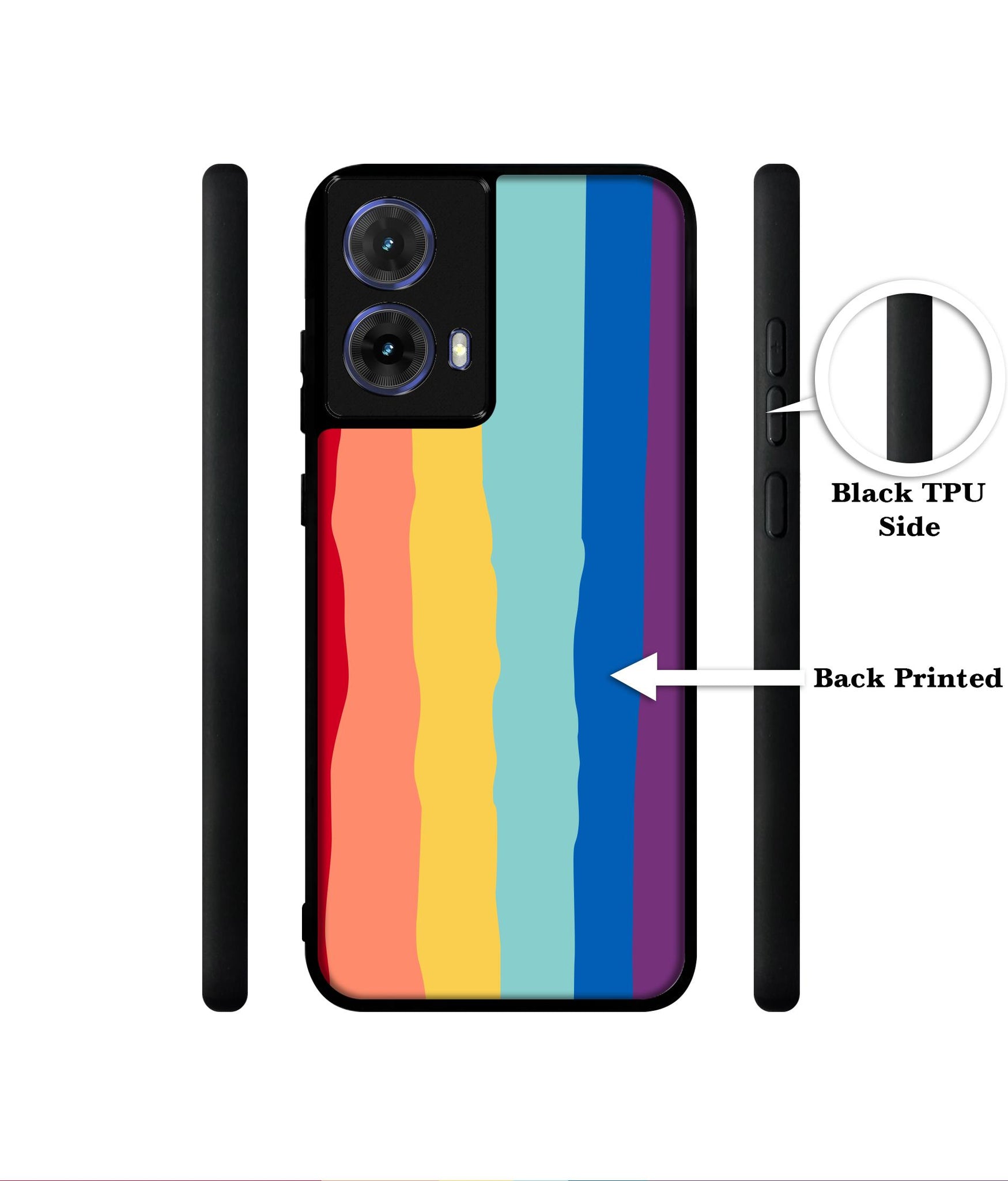 Rainbow Designer 2D Printed Back Case Cover for Motorola Moto G85 5G