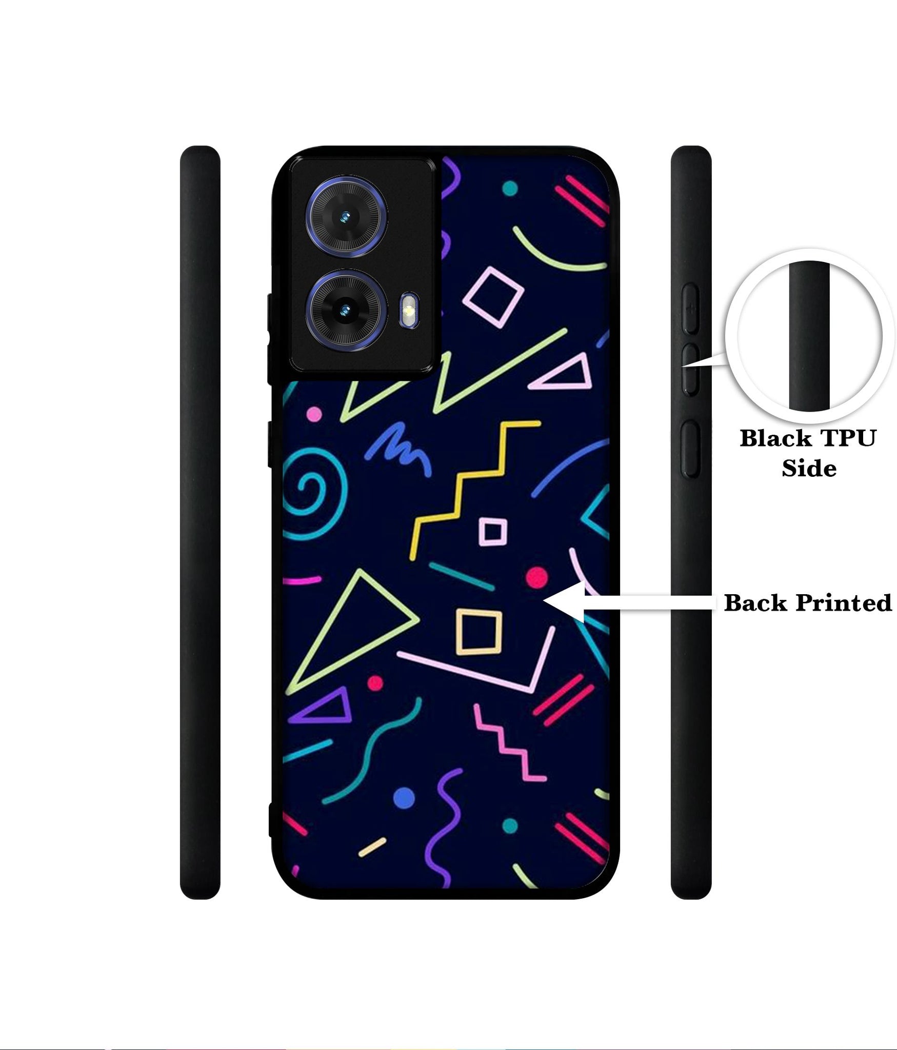 Retro Abstract Designer 2D Printed Back Case Cover for Motorola Moto G85 5G