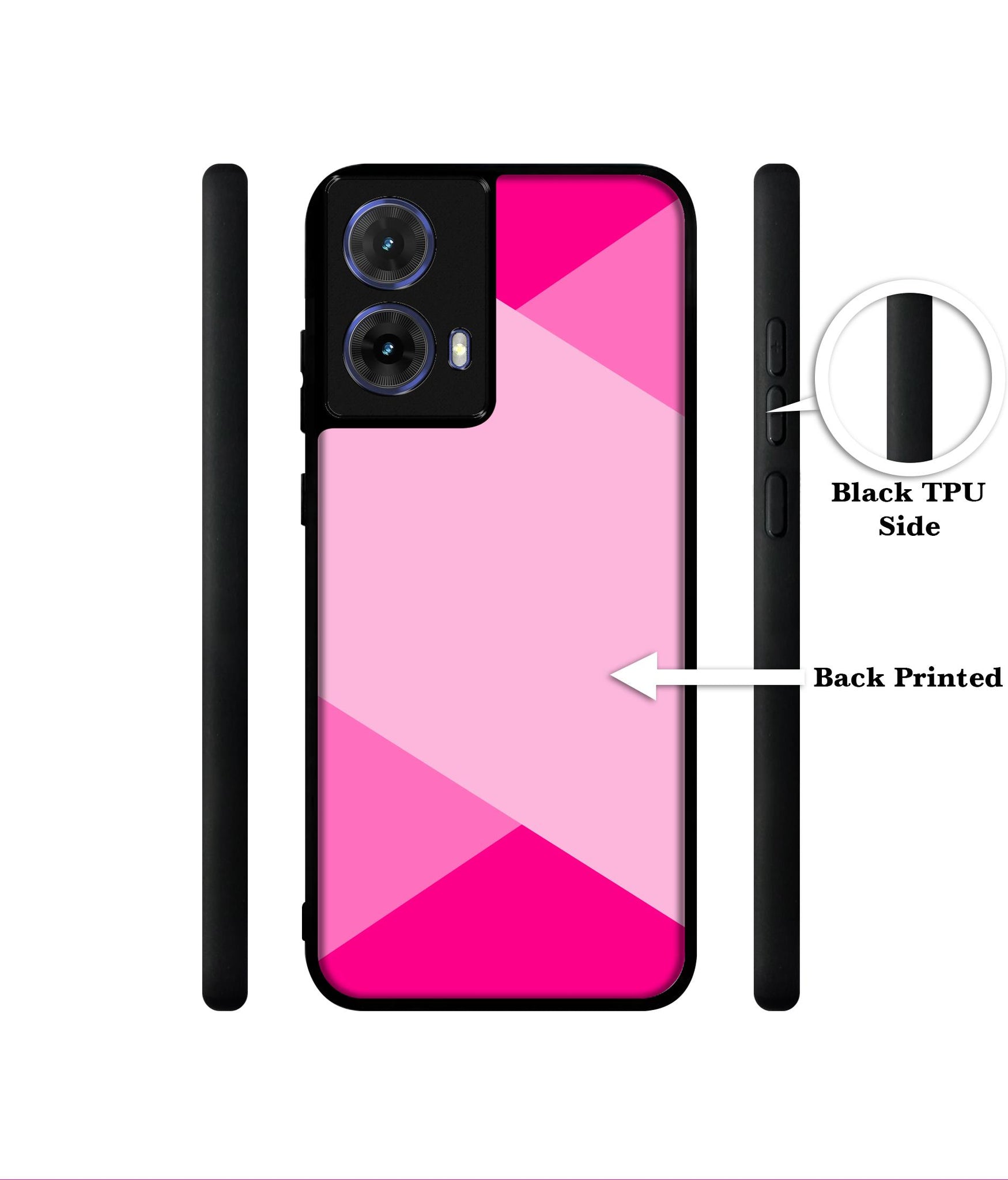 Pink Cross Vector Designer 2D Printed Back Case Cover for Motorola Moto G85 5G